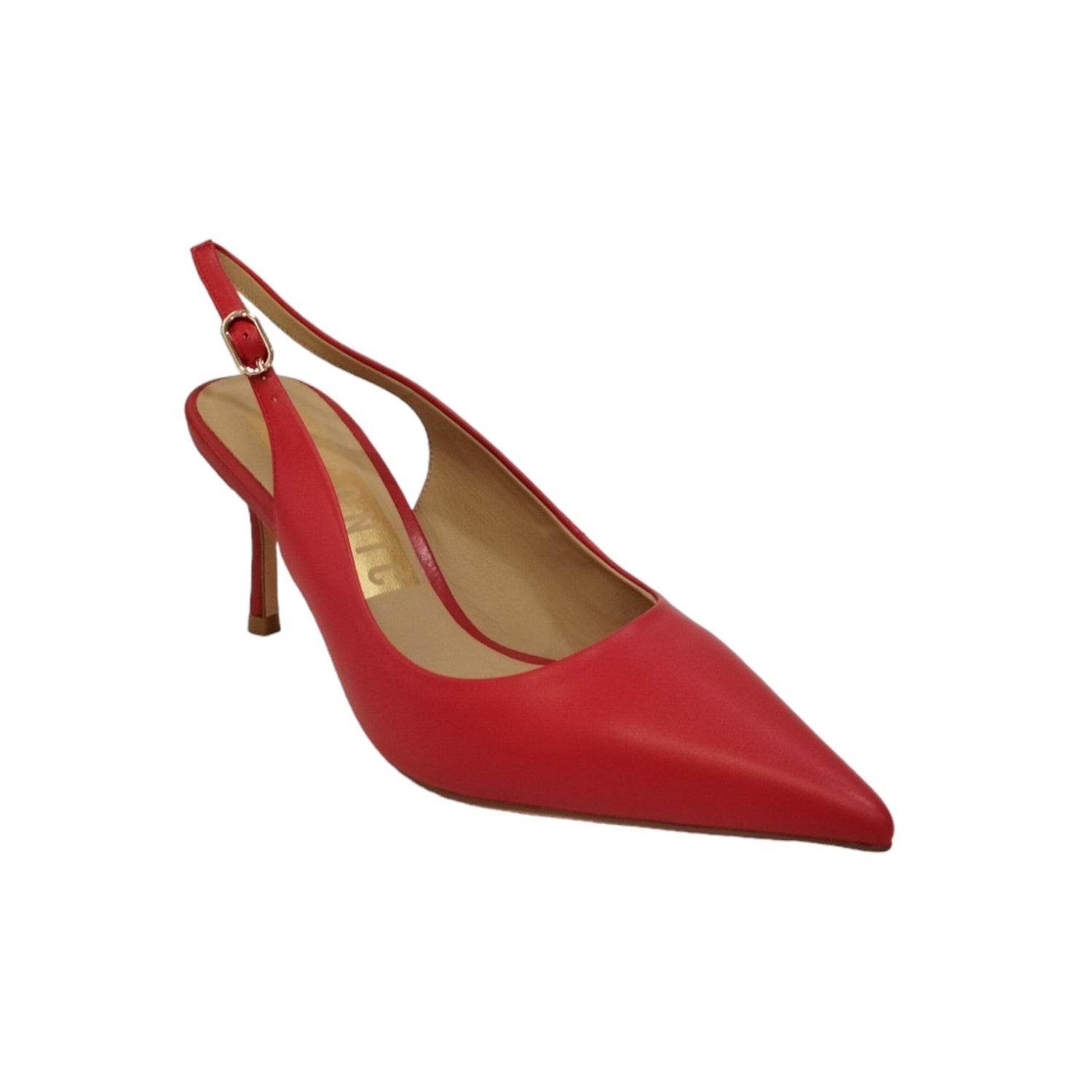 Chiconic Chanelle  Donna in Pelle Rossa con Tacco a Spillo di 8cm