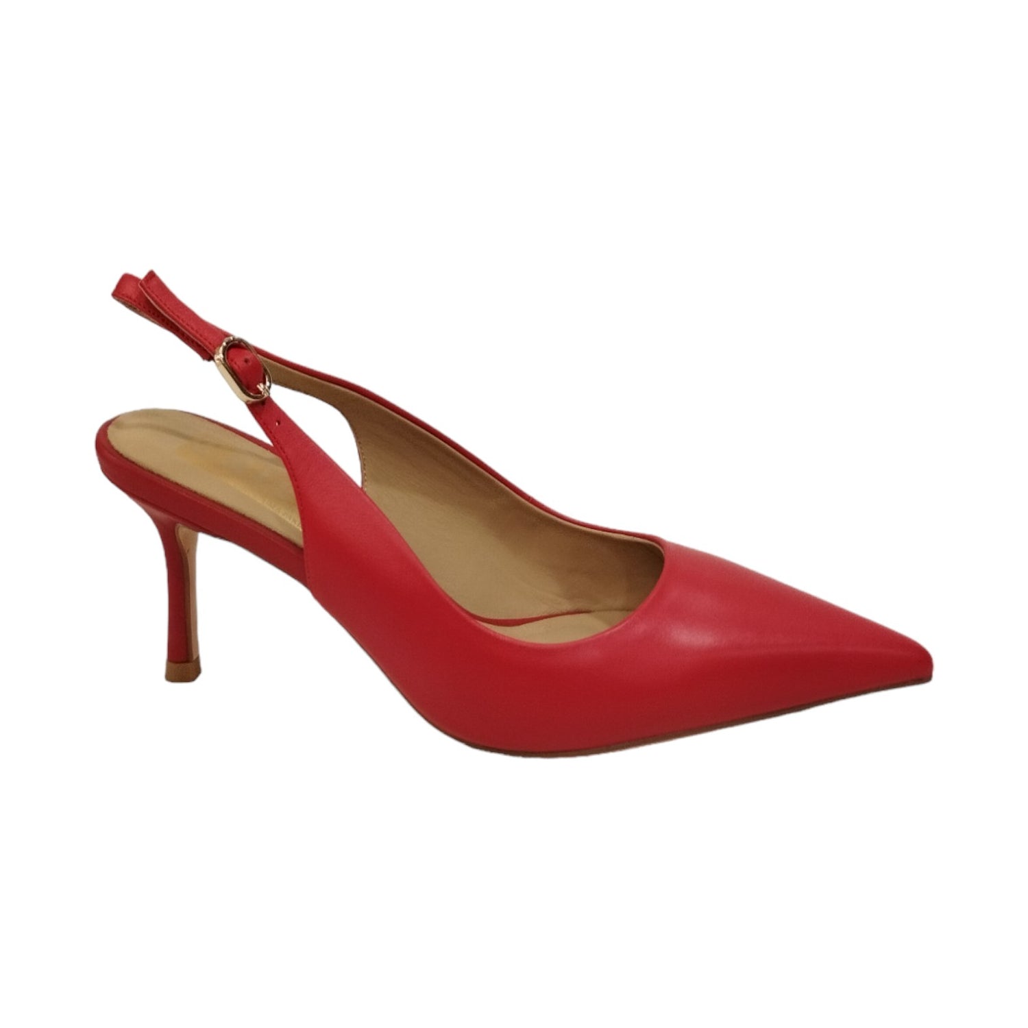 Chiconic Chanelle  Donna in Pelle Rossa con Tacco a Spillo di 8cm