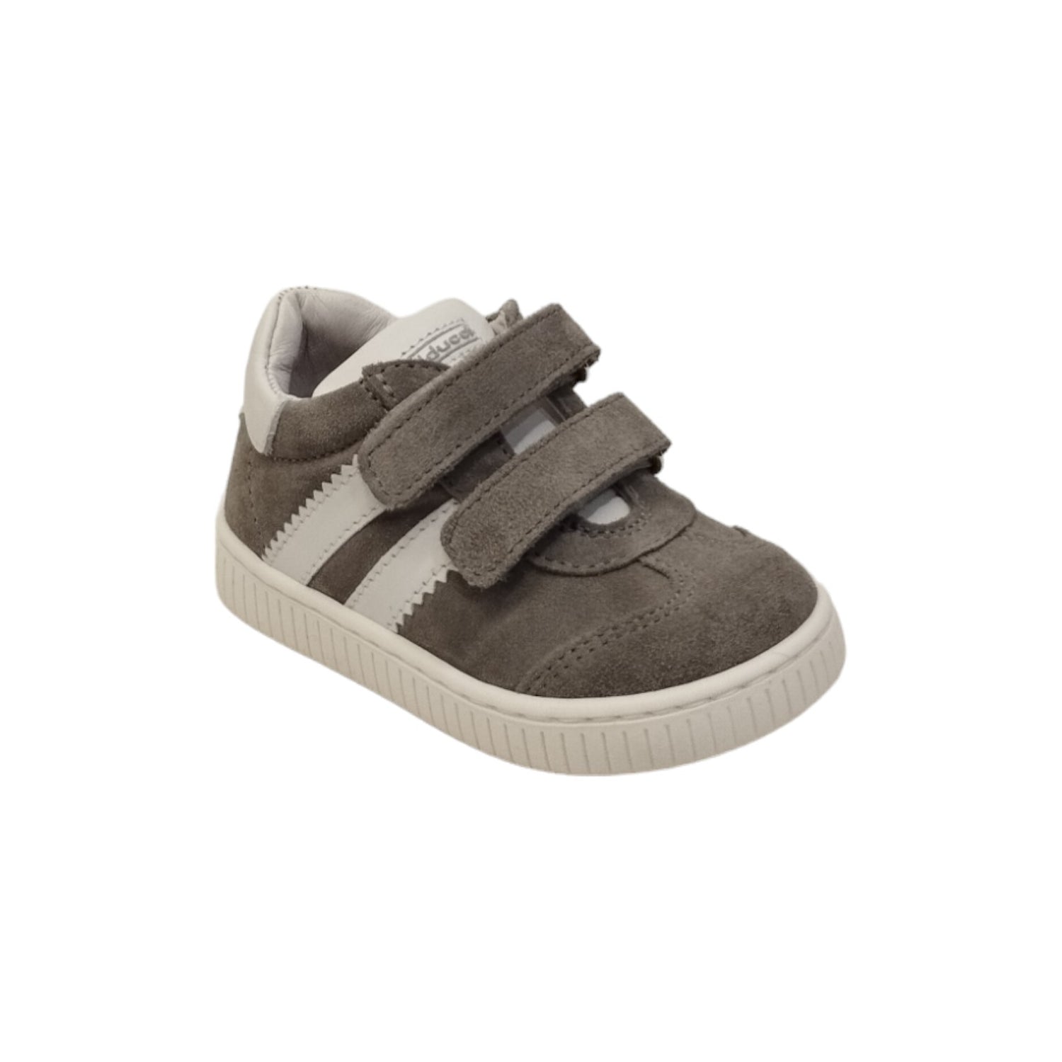 Balducci Sneakers Grigia in Camoscio con Doppio Strappo da Bambino