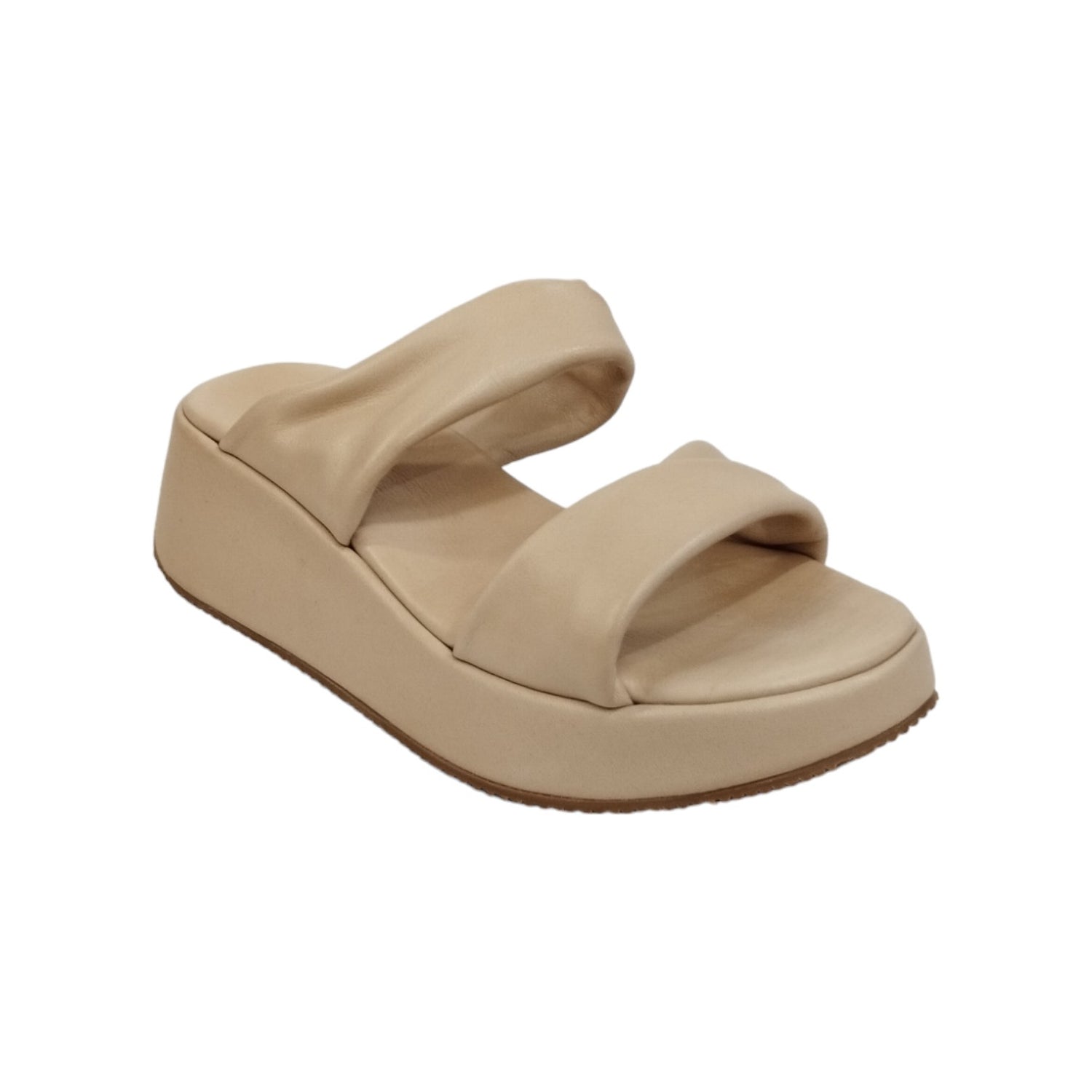 Scarpeborseonline Ciabatta Beige con Doppia Fascia