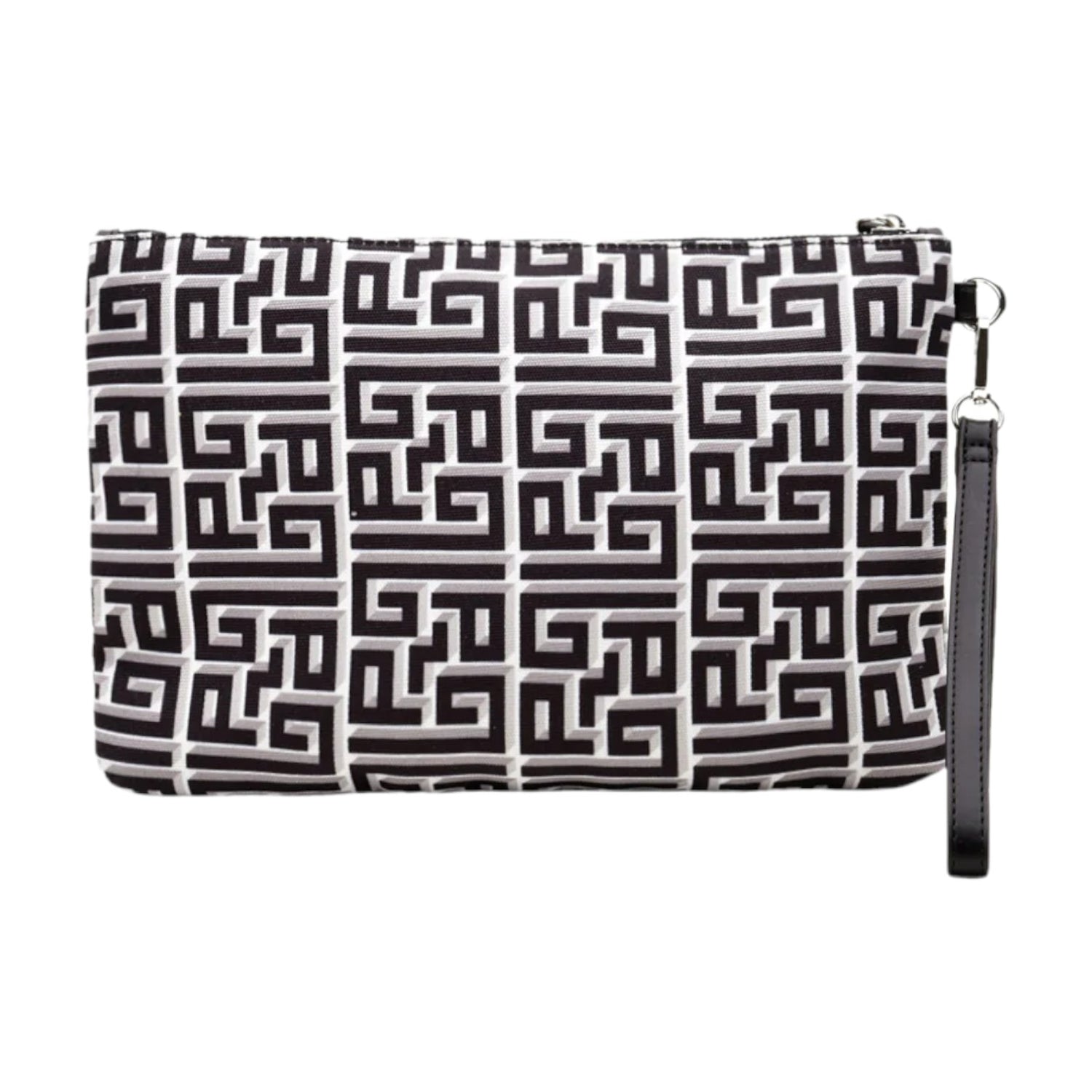 Gaelle Pochette Donna in Ecopelle Nera con Stampa All Over