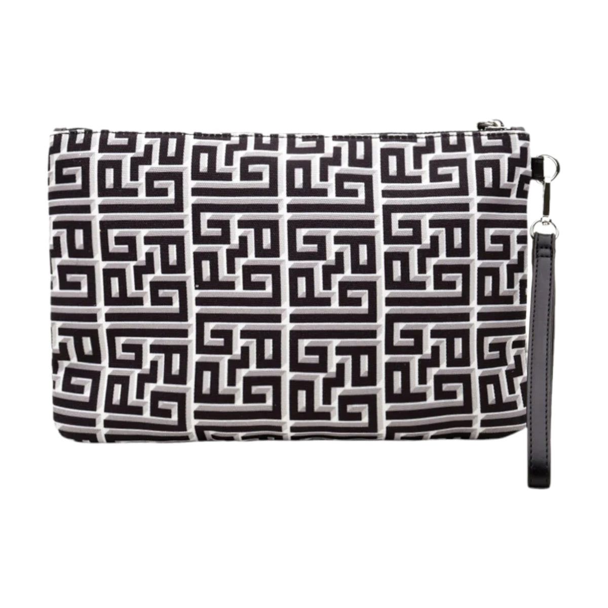 Gaelle Pochette Donna in Ecopelle Nera con Stampa All Over
