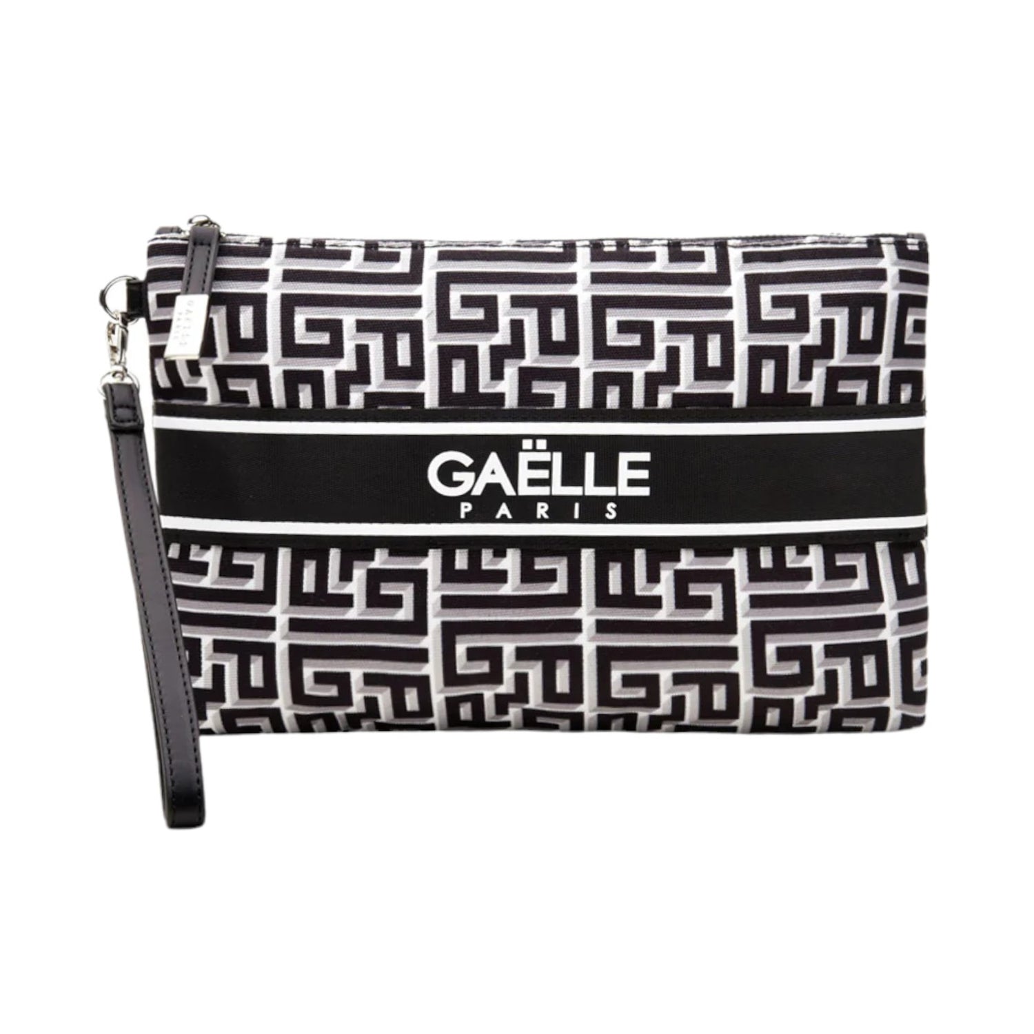 Gaelle Pochette Nera con Stampa All Over