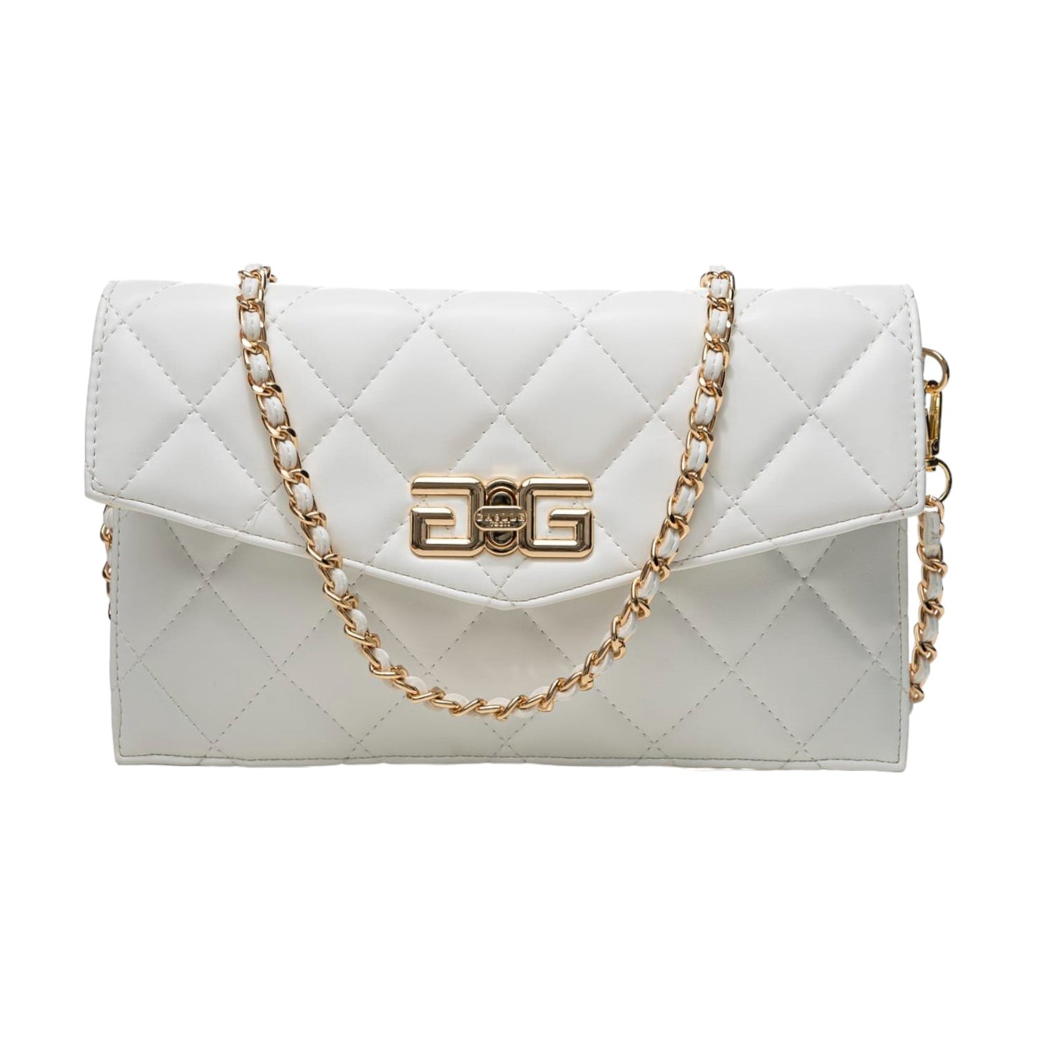 Gaelle Pochette Bianca con Chiusura Girello Double G