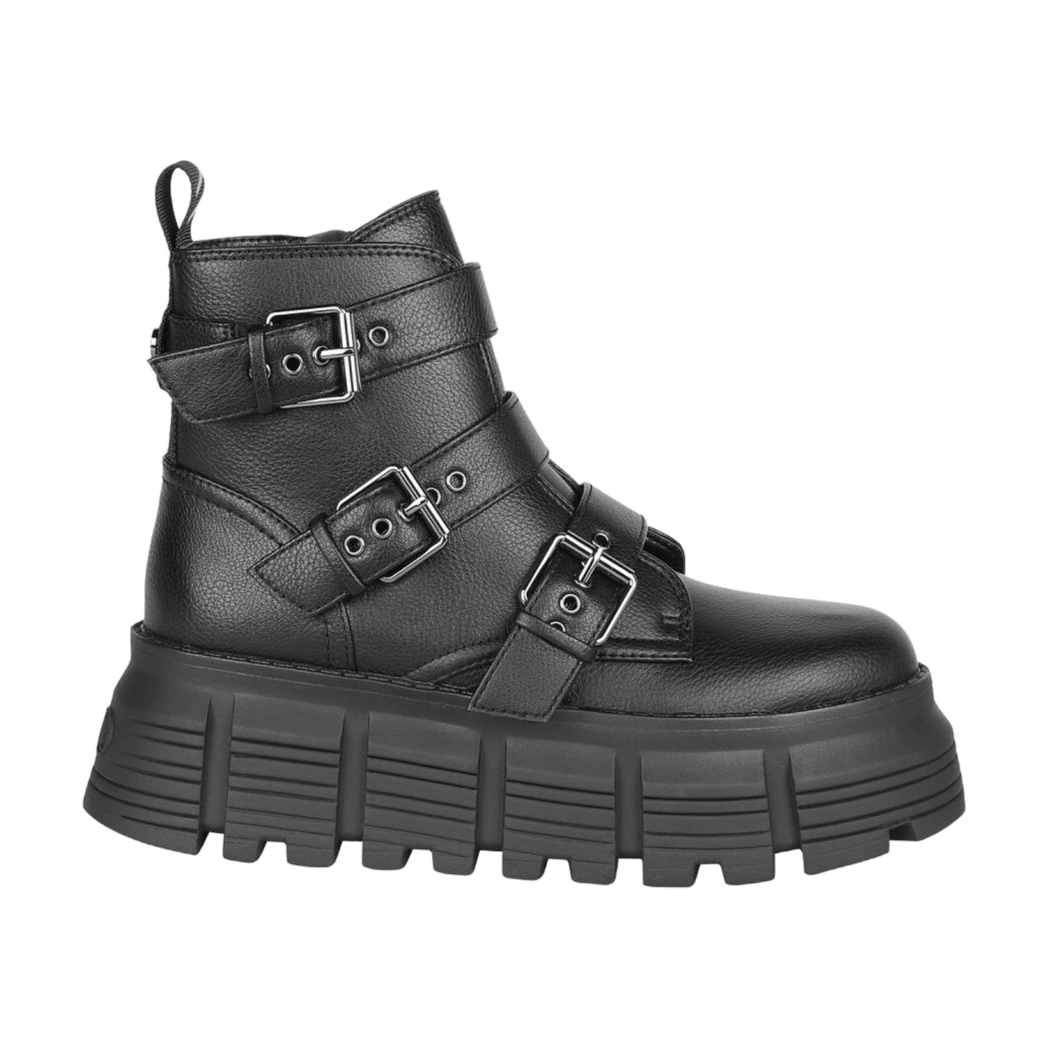 Stivaletto Donna Buffalo Ava Ankleboot Stivaletto Nero con Fibbie