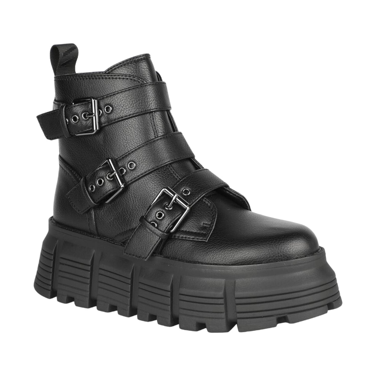 Stivaletto Donna Buffalo Ava Ankleboot Stivaletto Nero con Fibbie