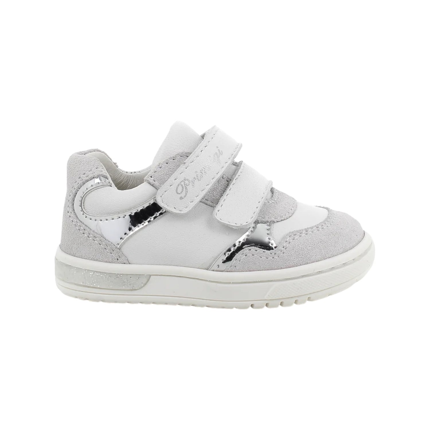 Primigi Sneakers Bianca con Dettagli Argento da Bambina