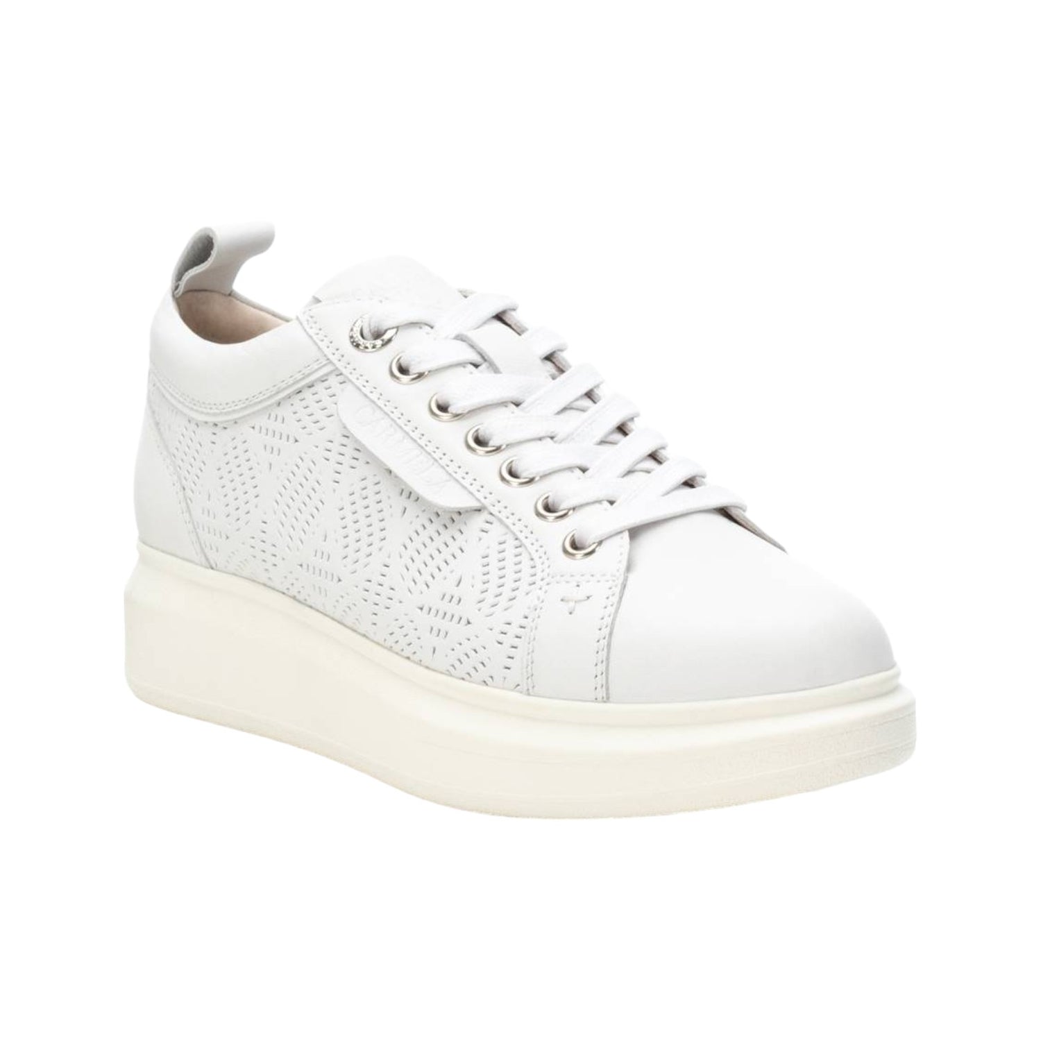 Carmela Sneakers Donna Bianca in Pelle Traforata