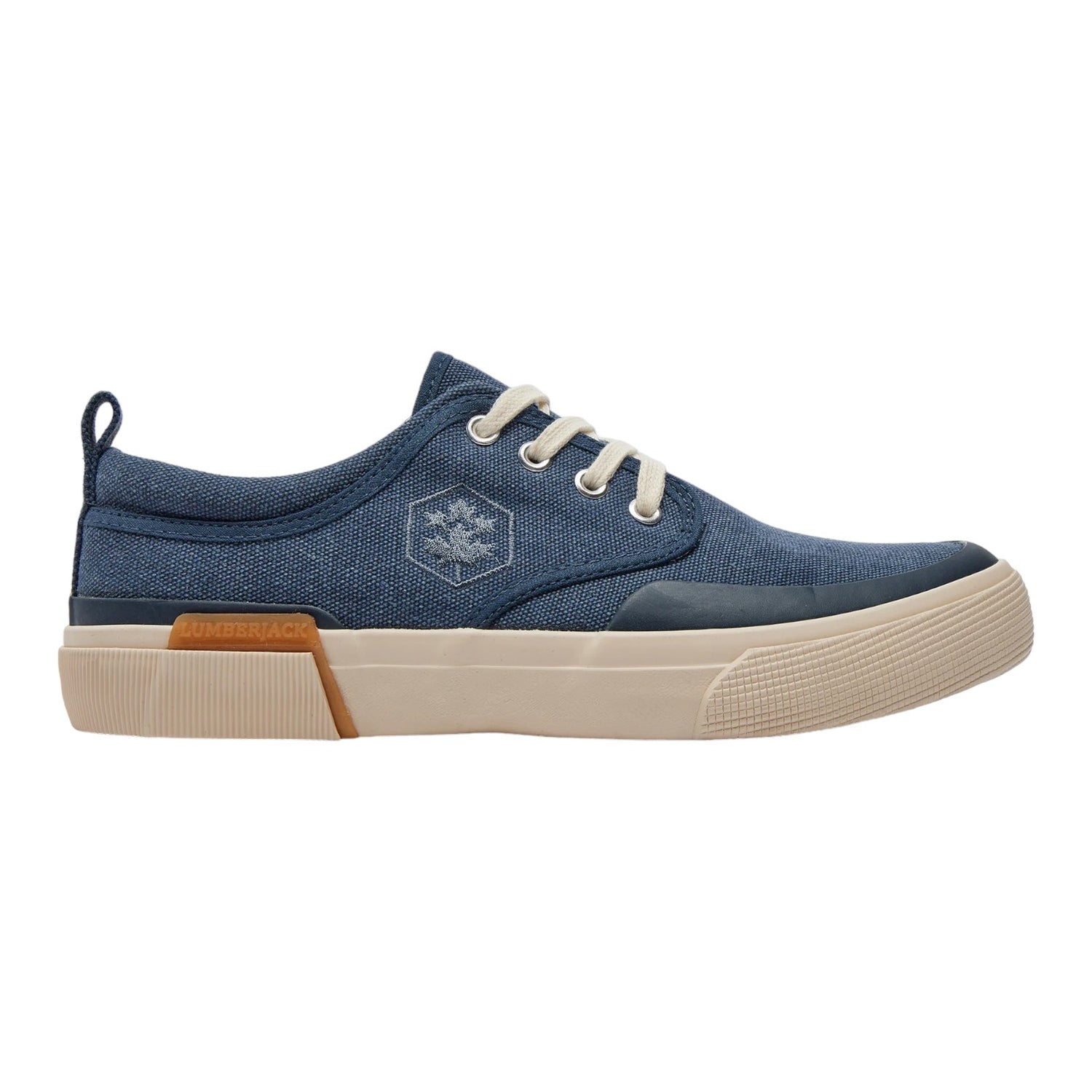 Lumberjack Sneakers Uomo in Tessuto Jeans con Fondo Beige