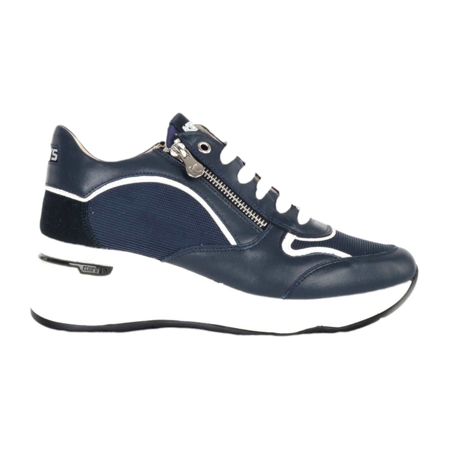 Keys Sneakers Blu con Zeppa da Donna