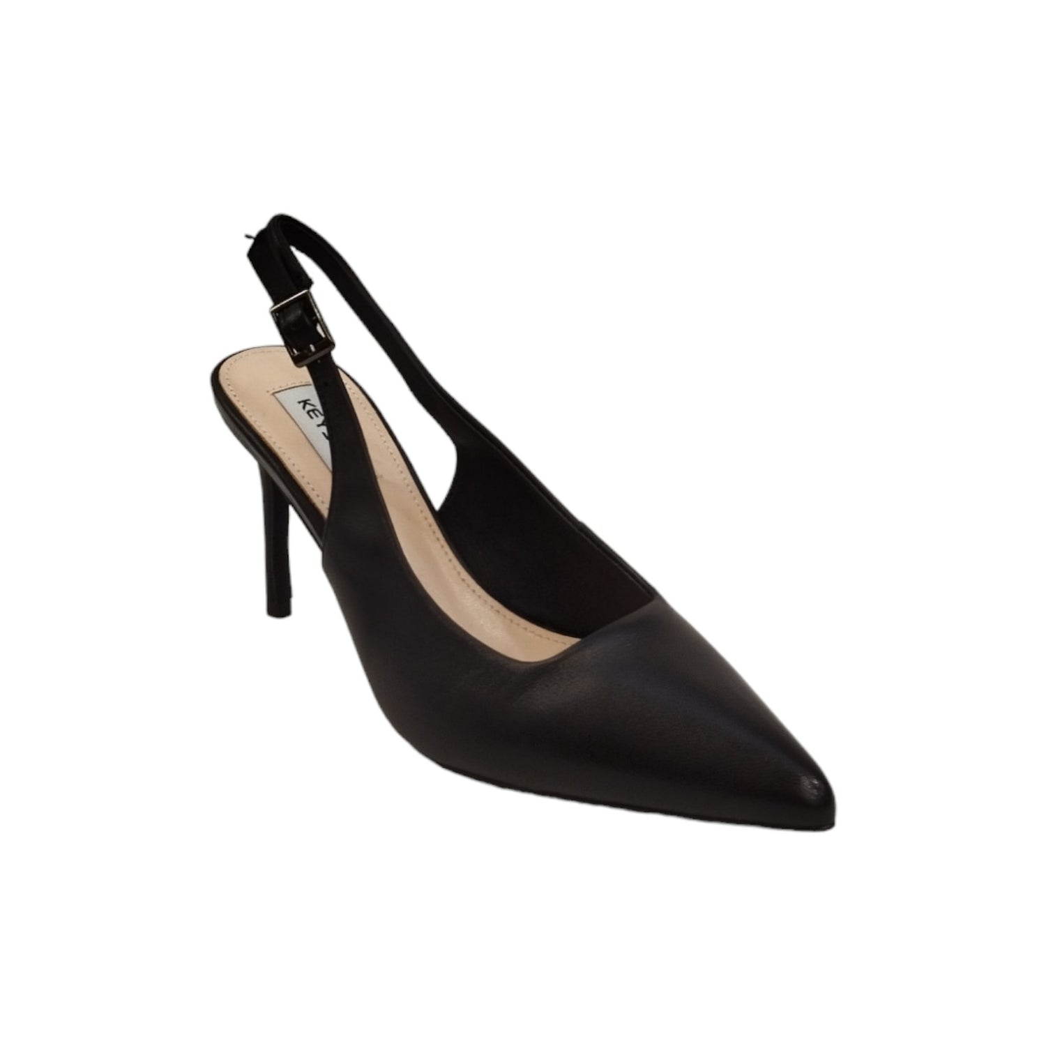 Keys Chanelle Donna in Pelle Nera con Tacco a Spillo 90mm