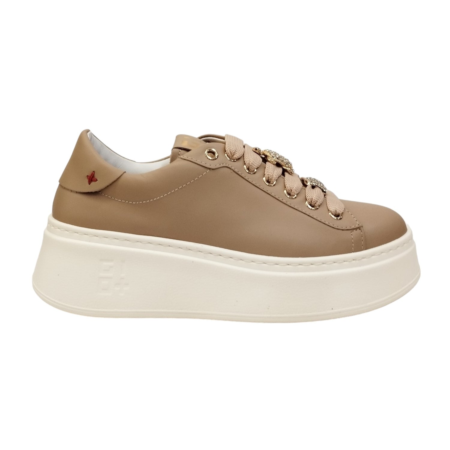 Gio+ Sneakers Platform Nudo con Doppio Accessorio