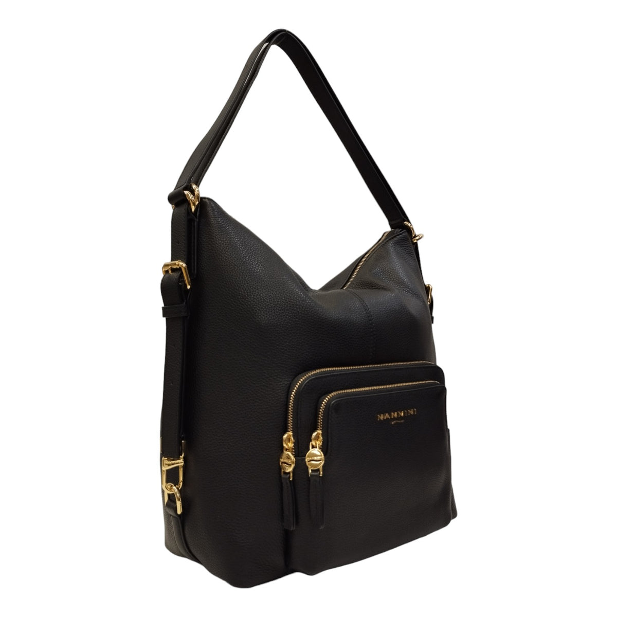 Nannini Firenze Sacca/Zaino Tiziana Donna in Pelle Nera