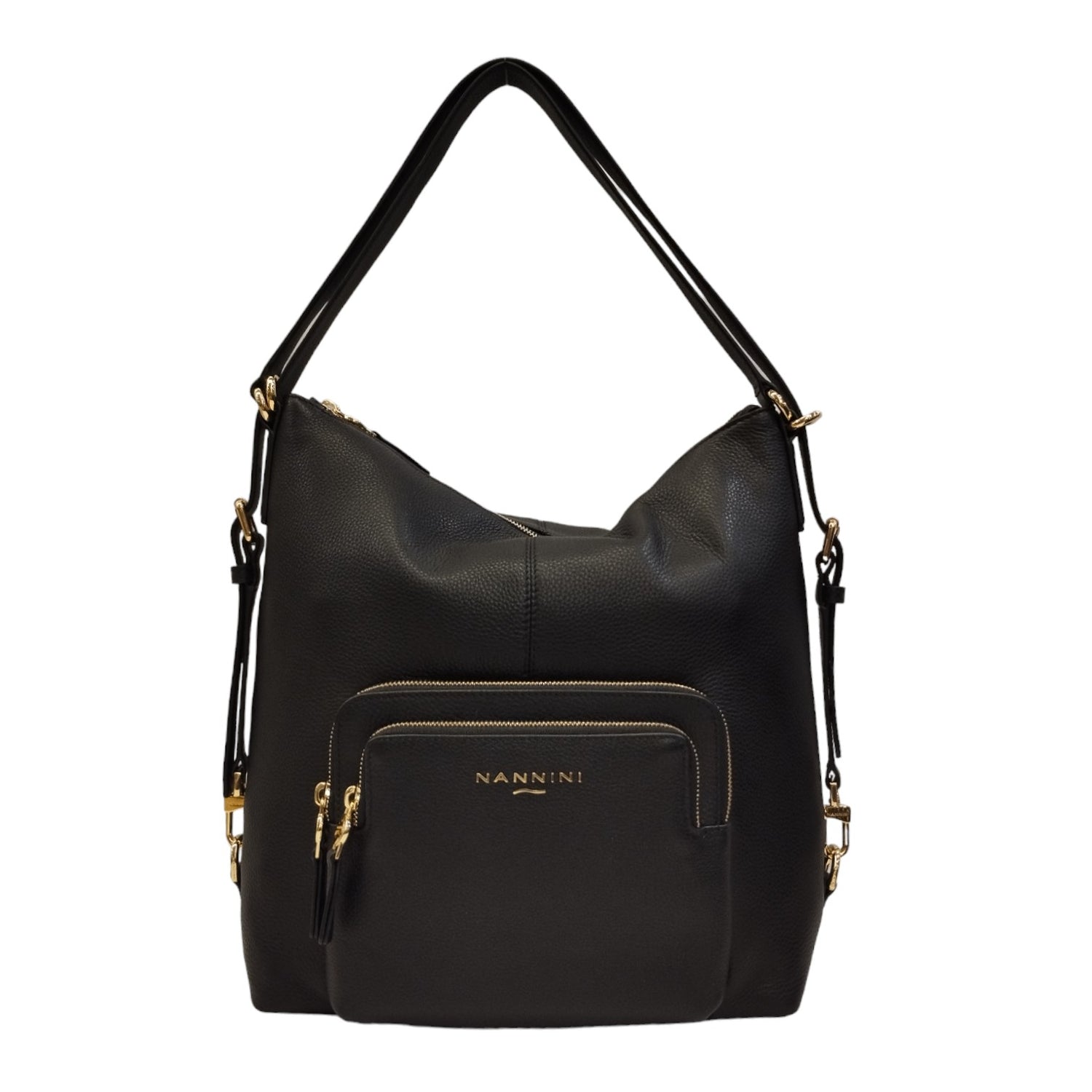Nannini Firenze Sacca/Zaino Tiziana Donna in Pelle Nera