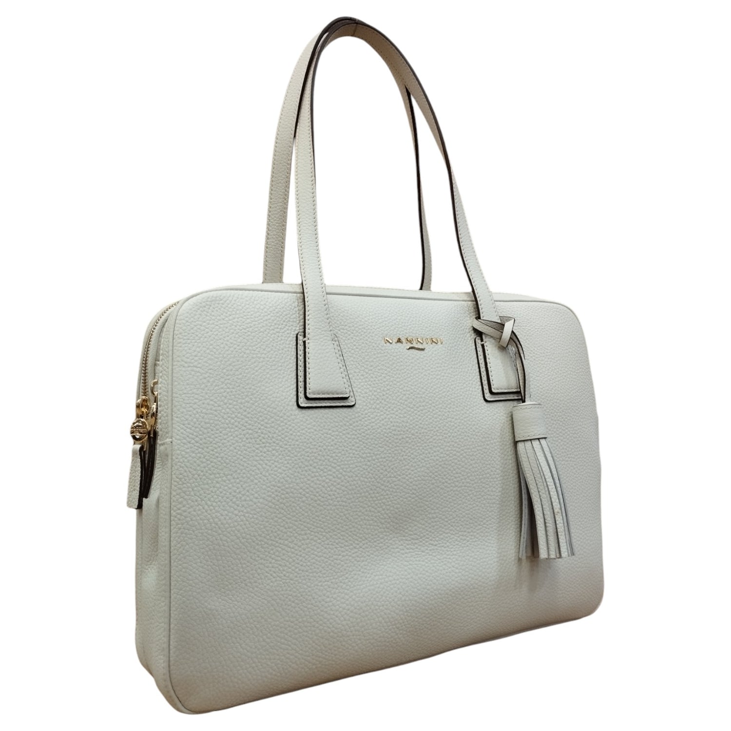 Nannini Shopping Bag Camilla Latte con Doppia Zip