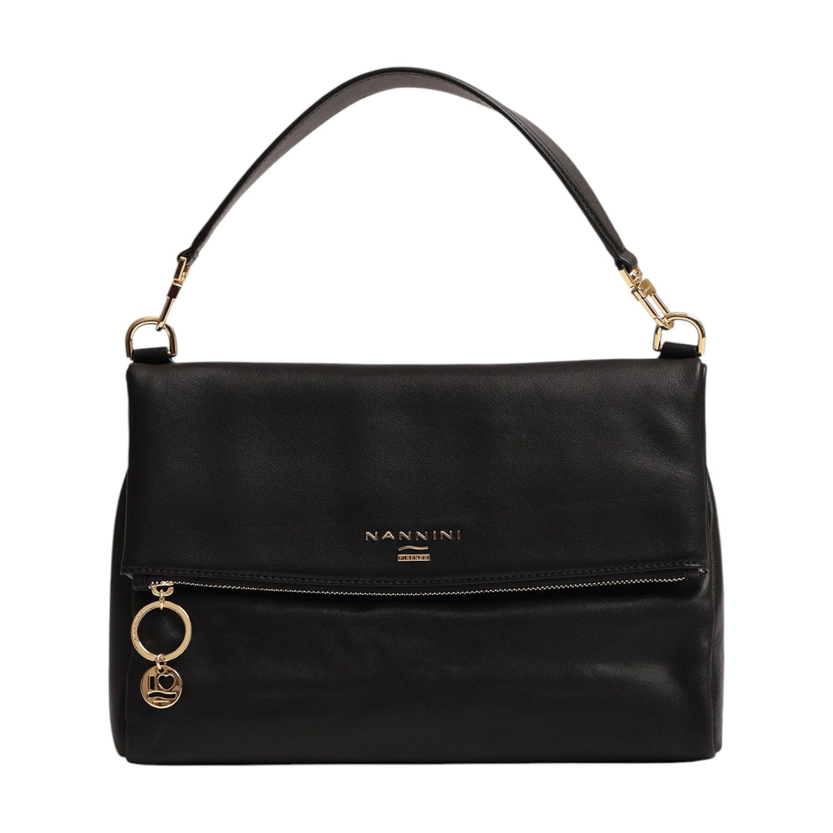 Nannini Firenze Borsa a Mano Jamie Donna in Pelle Nera con Tracolla
