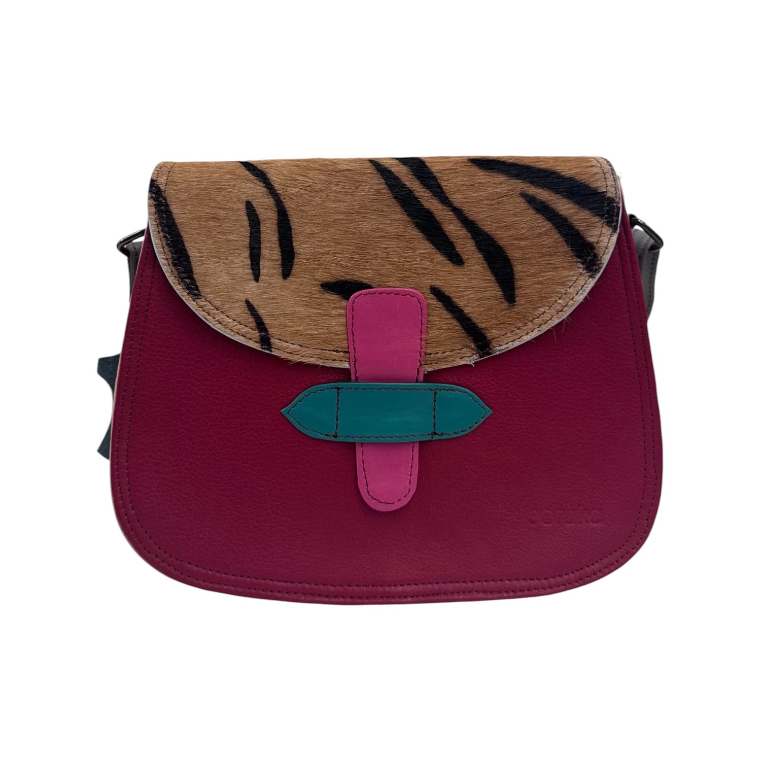 Soruka Tracolla Reversibile Donna in Pelle Multicolor Stampa Animalier