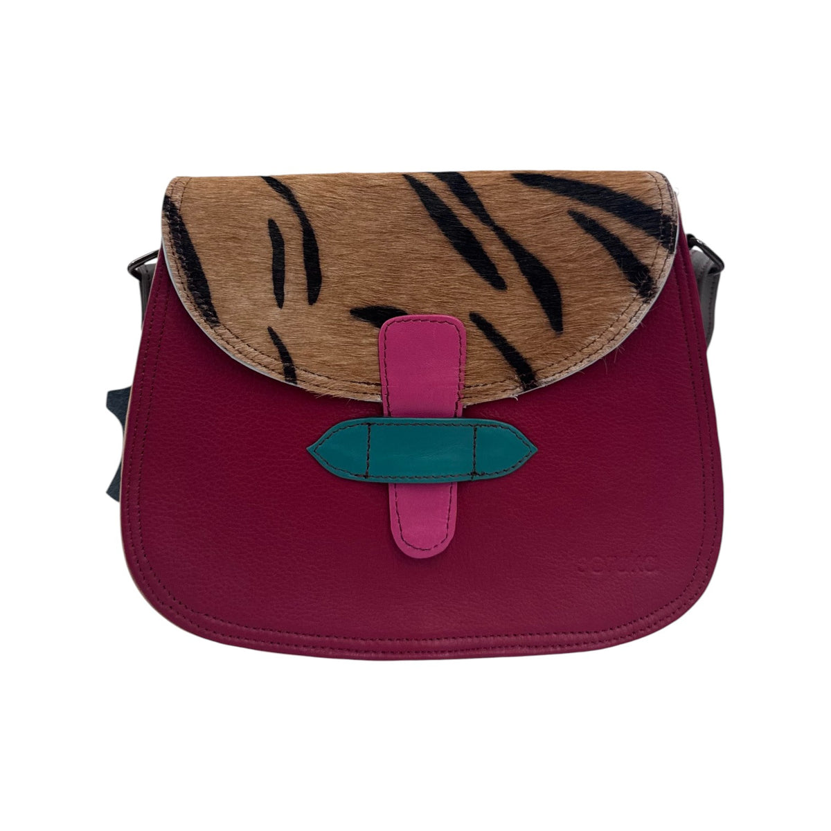 Soruka Tracolla Reversibile Donna in Pelle Multicolor Stampa Animalier