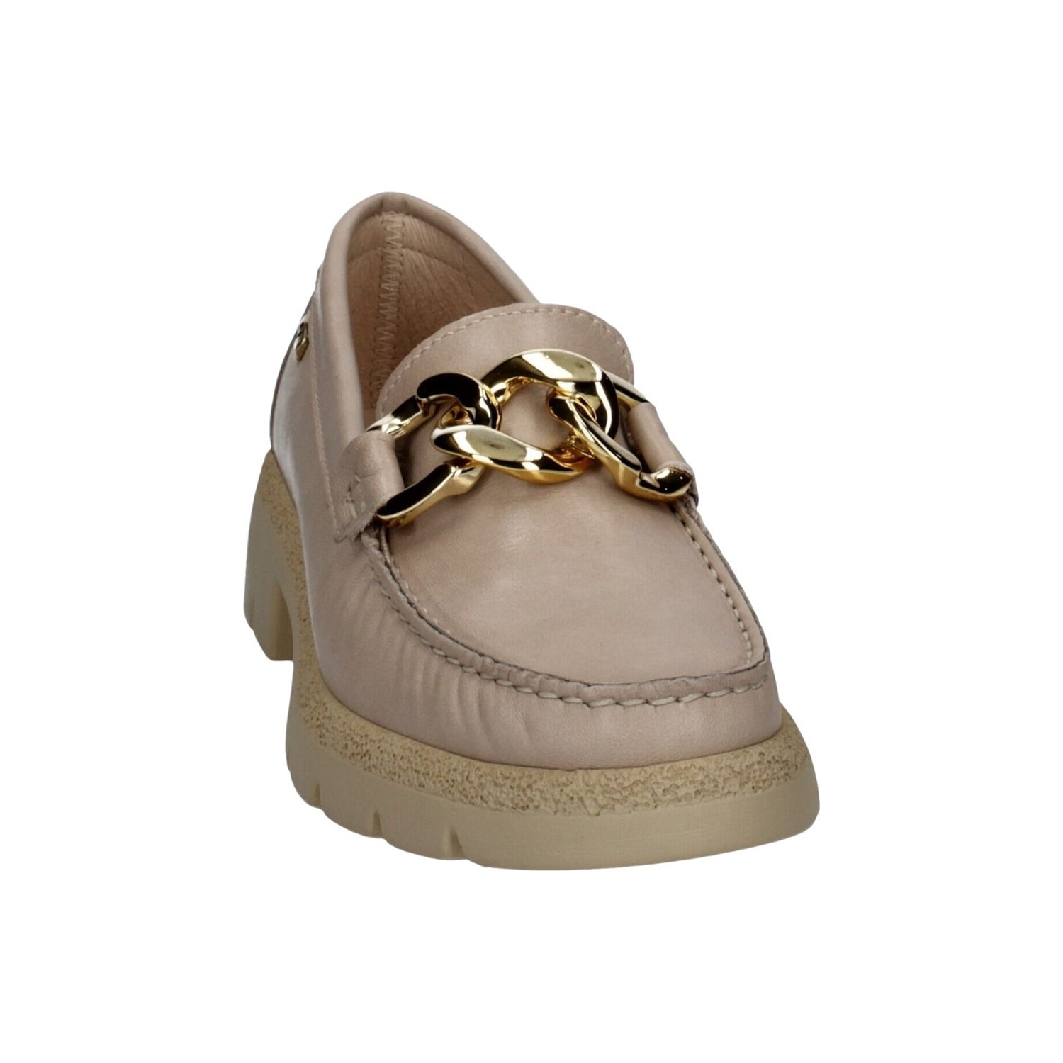 Valleverde Mocassino Beige con Catena Dorata da Donna