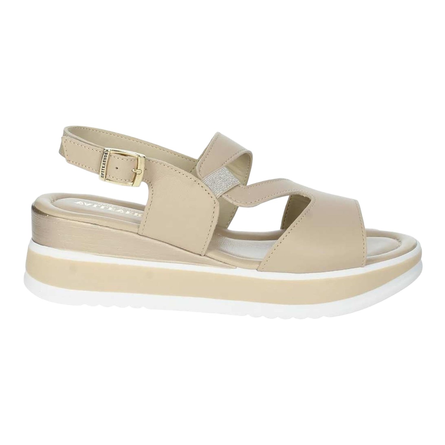 Valleverde Sandalo Beige con Zeppa da Donna