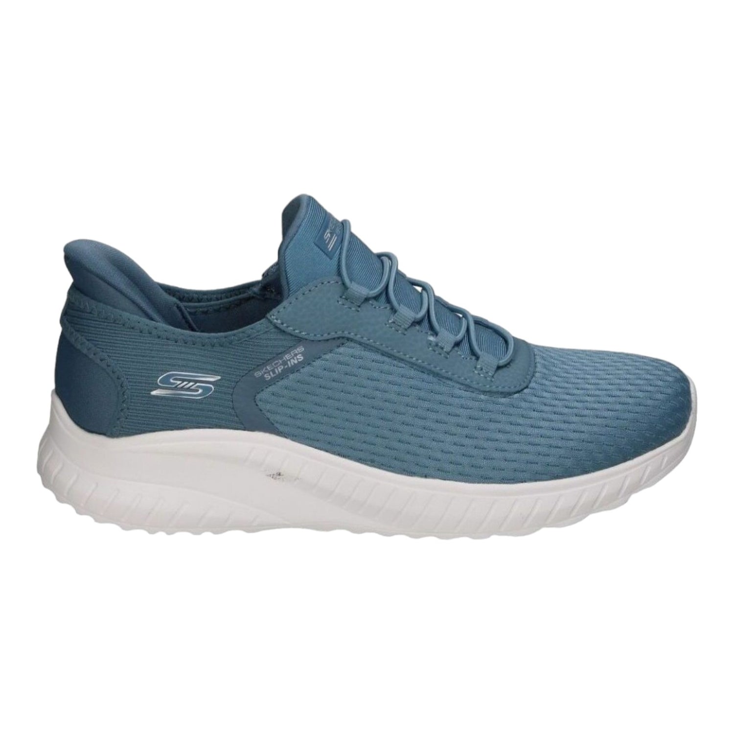 Skechers Slip-Ins BOBS Sport Squad Chaos Celeste Da Donna Con Memory Foam