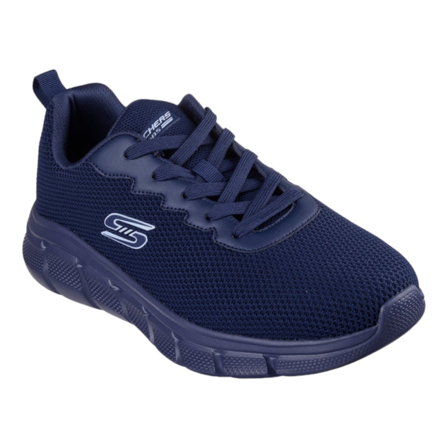 Skechers Sneakers da Uomo Blu Memory Foam in Tessuto