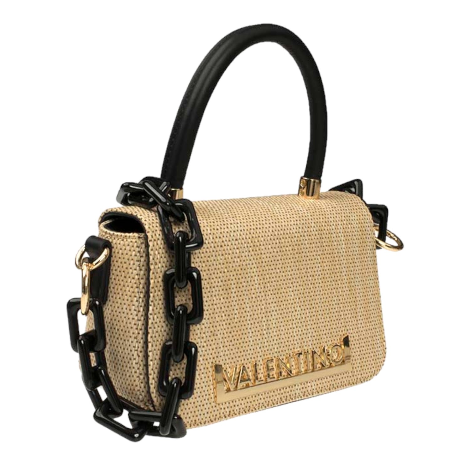 Mario Valentino Borsa a Mano Naturale in Raffia con Tracolla