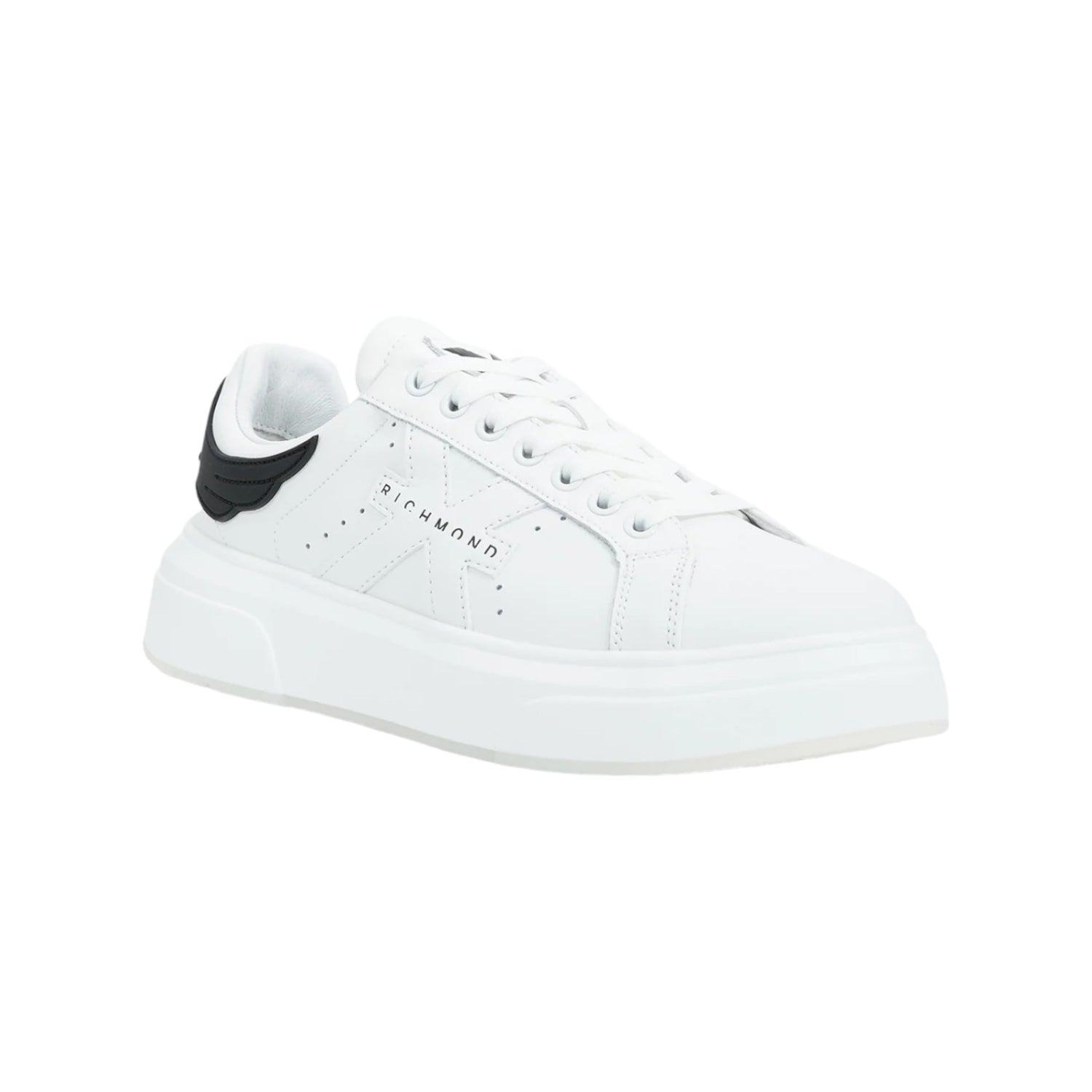 John Richmond Sneakers Uomo Bianca con Talloncino Nero