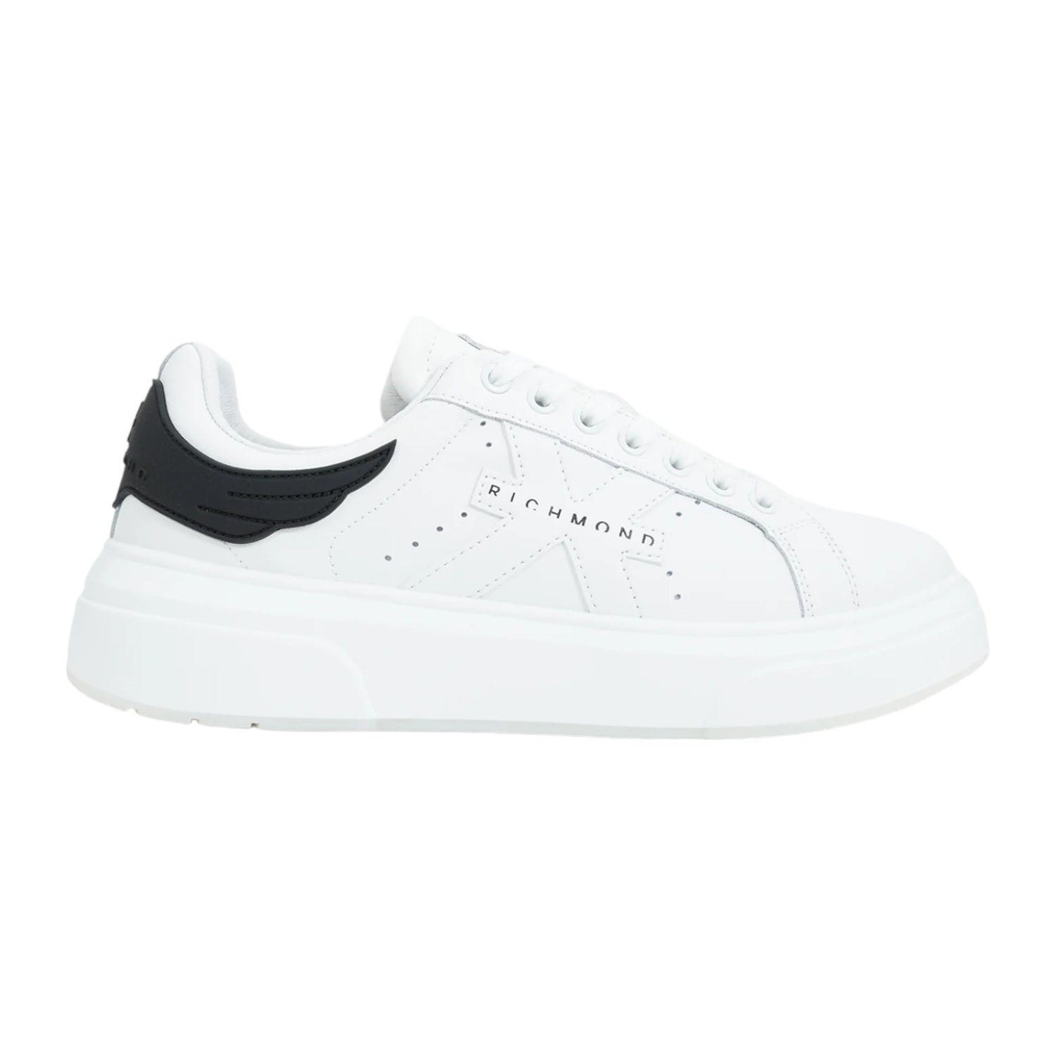 John Richmond Sneakers Uomo Bianca con Talloncino Nero