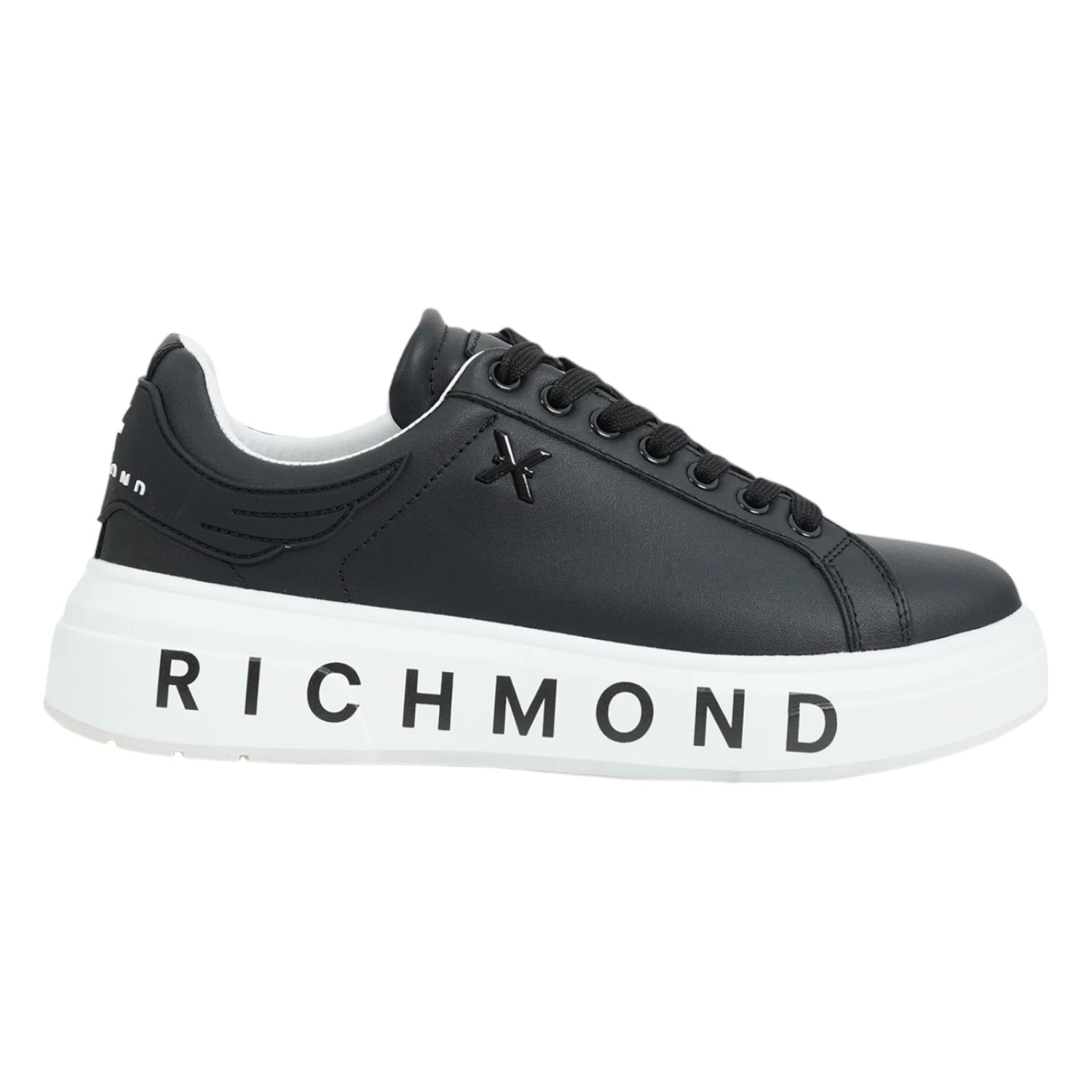 John Richmond Sneakers Nera con Suola Logata da Uomo