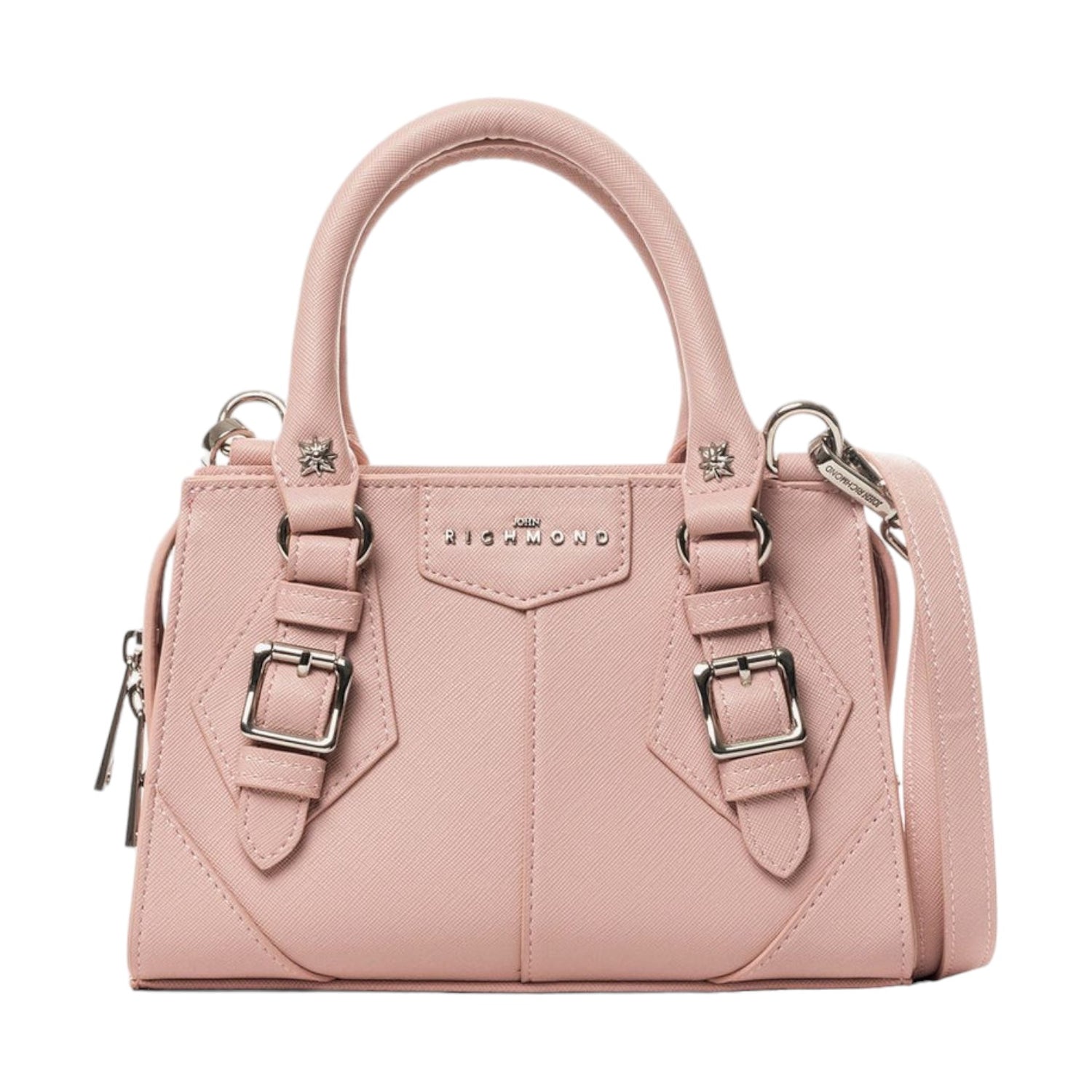 John Richmond Mini Borsa a Mano Rosa con Tracolla