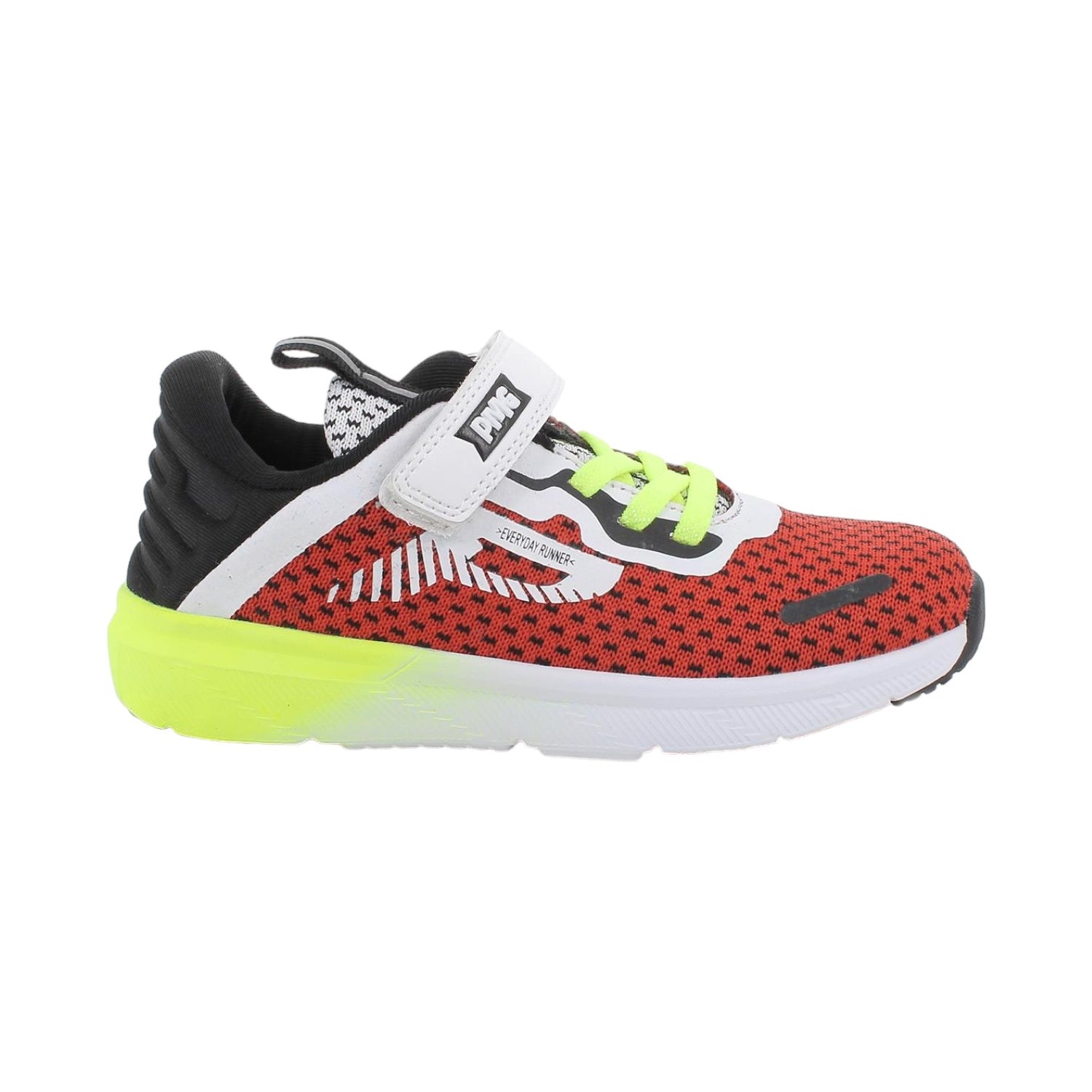 Primigi Sneakers Rossa con Dettagli Fluo in Tessuto con Strappo da Bambino