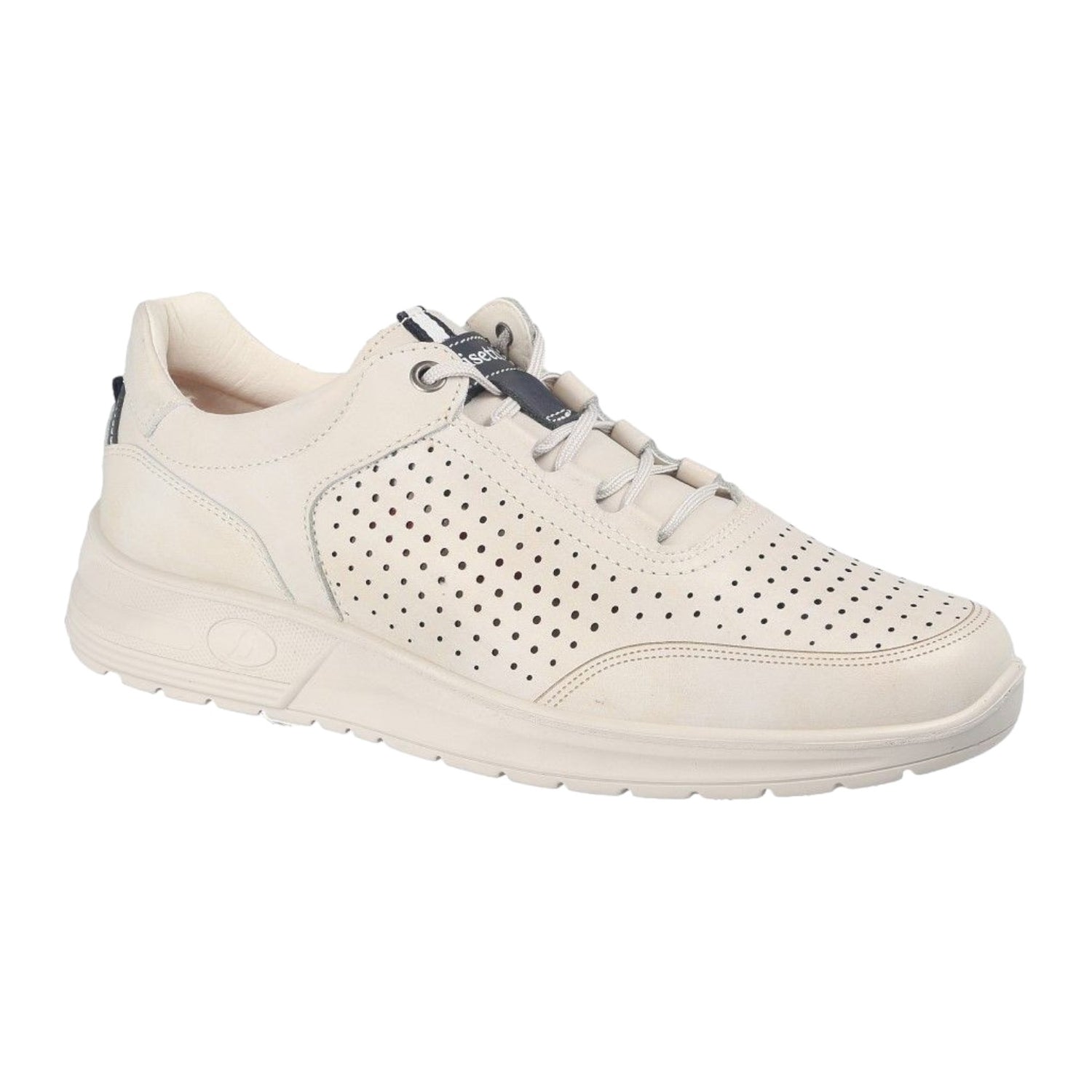 Luisetti Sneakers Uomo in Pelle Traforata Crema