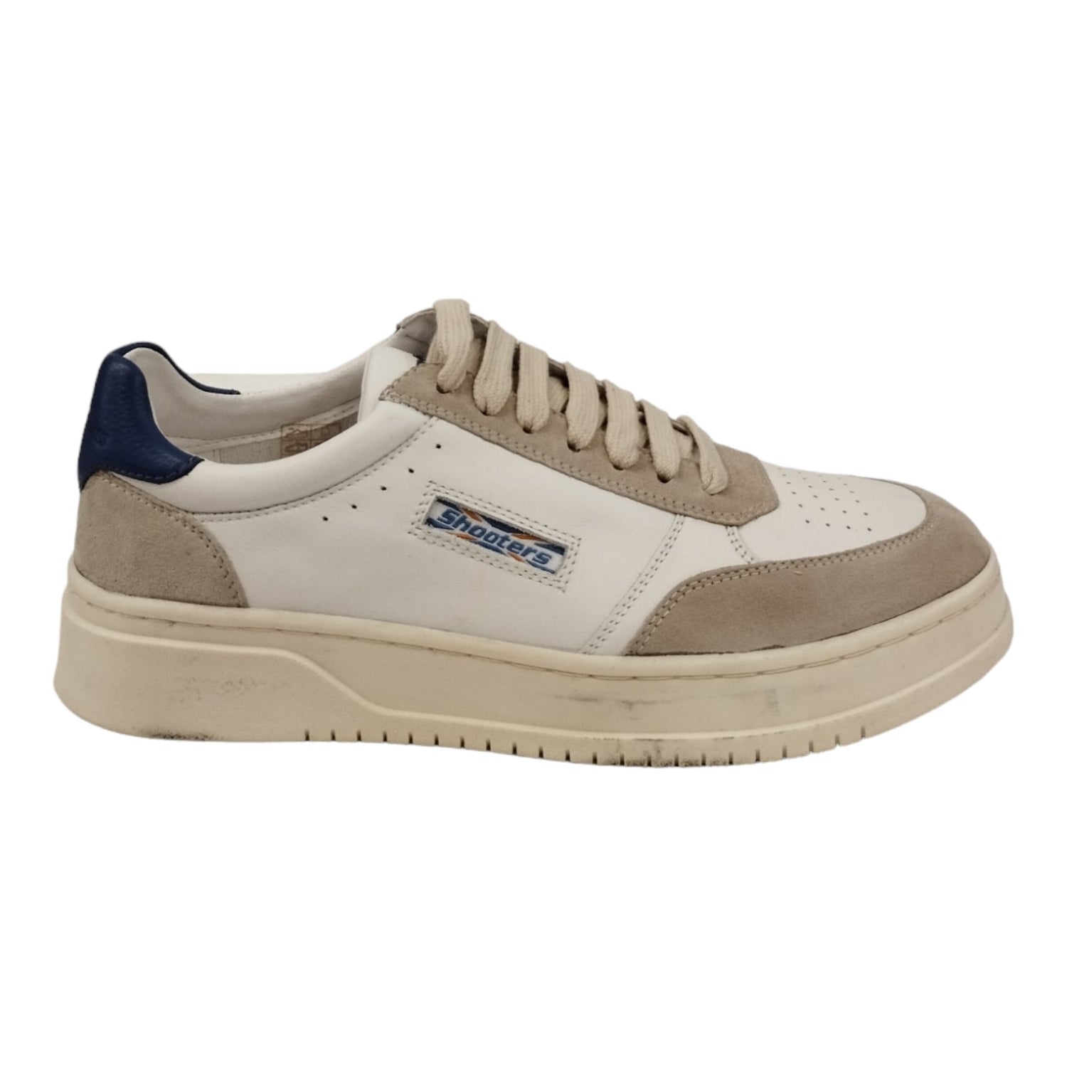 Shooters Sneakers Bianca Blu da Uomo