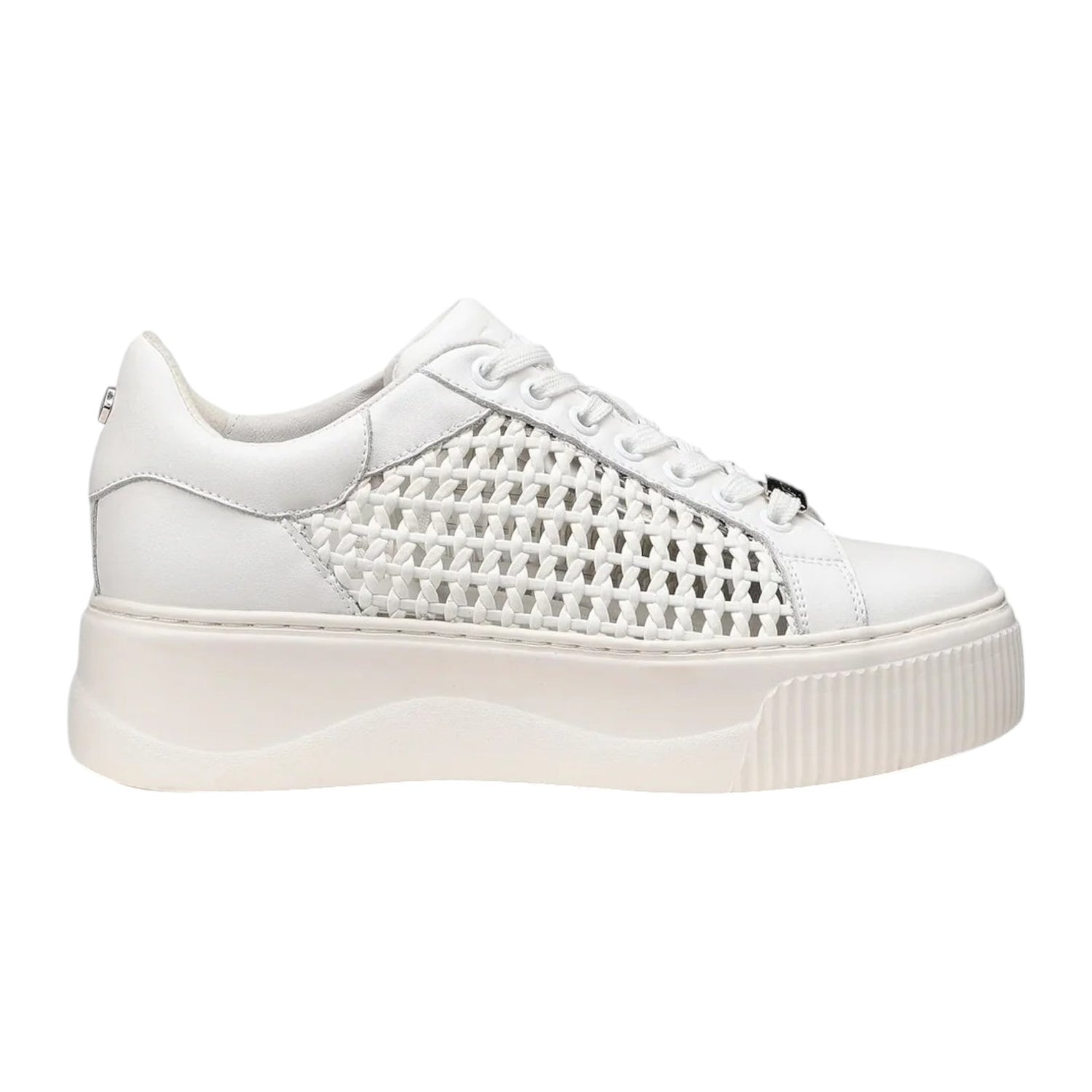 Cult Sneakers Bianca Platform Traforata da Donna