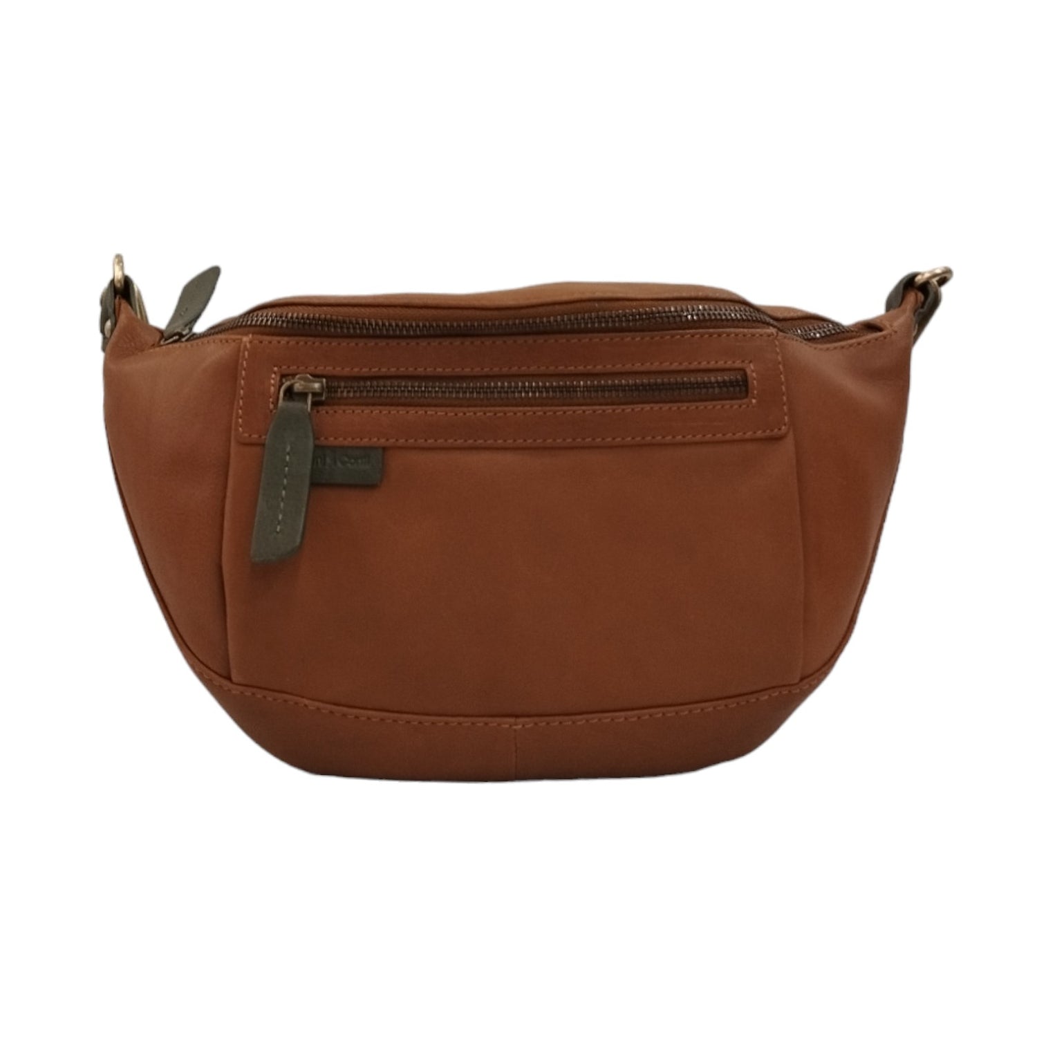 Gianni Conti Marsupio Unisex in Pelle Cuoio con Tasca Frontale