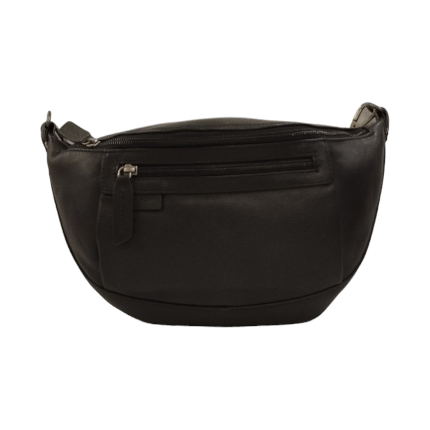 Gianni Conti Marsupio Unisex in Pelle Nero con Tasca Frontale