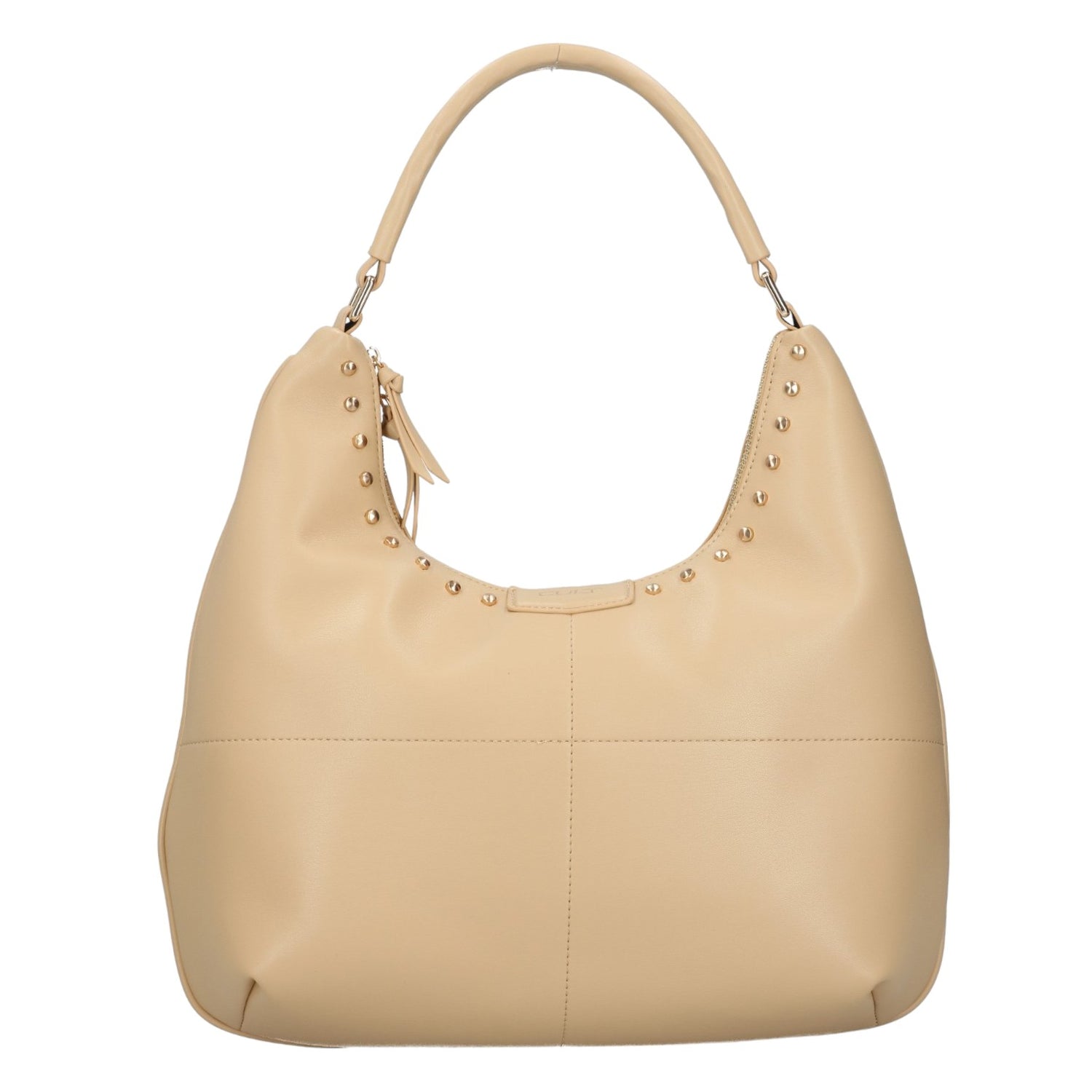 Cult Borsa a Spalla Beige con Applicazione Borchie