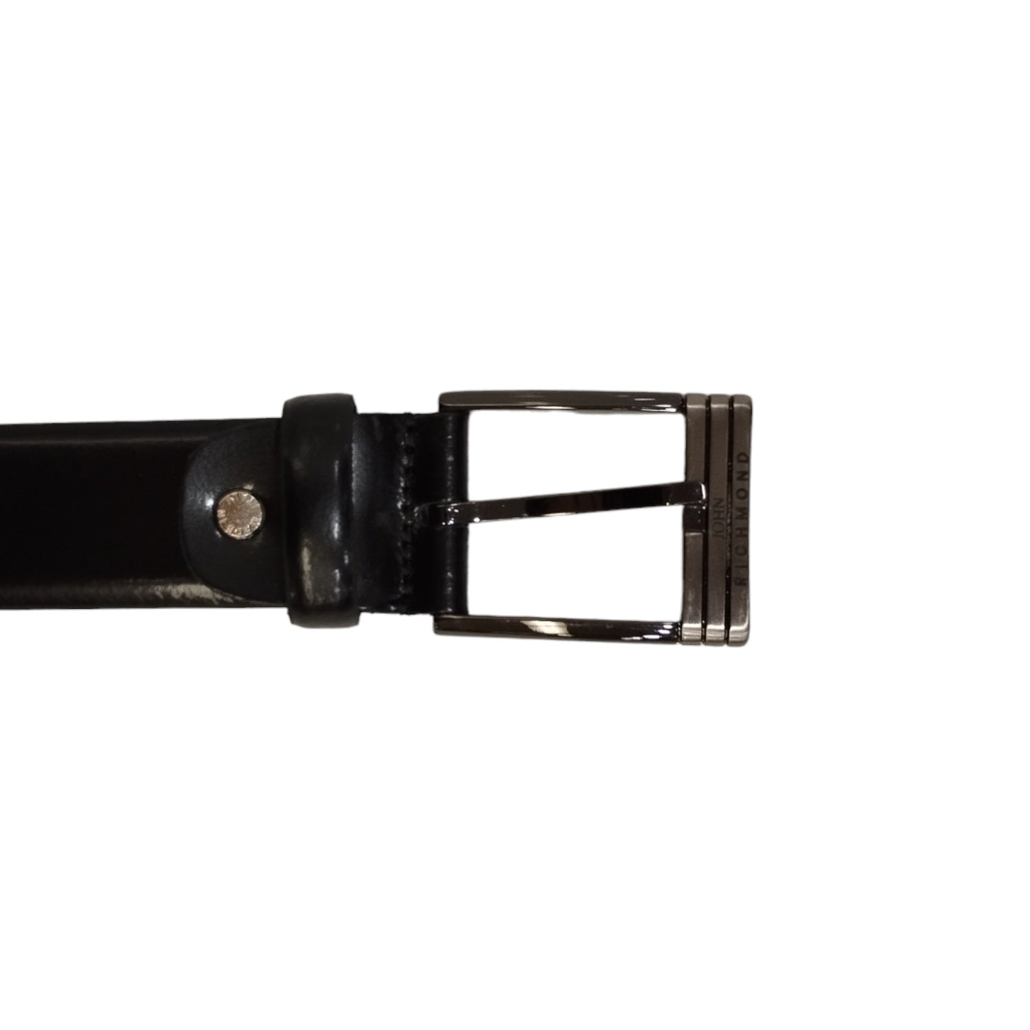 John Richmond Cintura Nera Lucida da Uomo