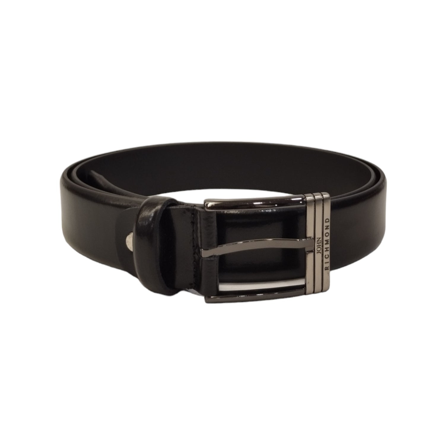 John Richmond Cintura Nera Lucida da Uomo