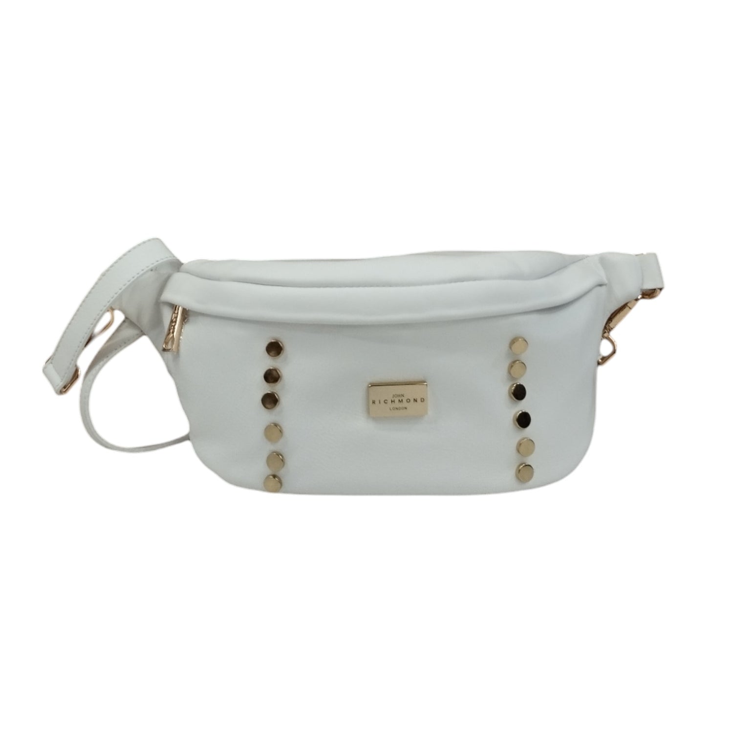 John Richmond Marsupio Bianco in Pelle con Borchie