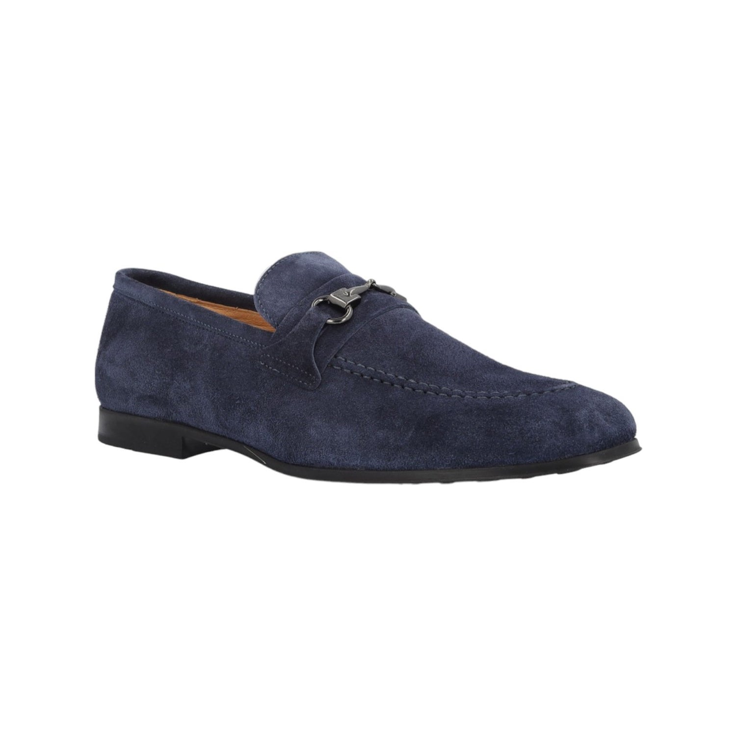 Exton Mocassino Blu in Camoscio con Morsetto