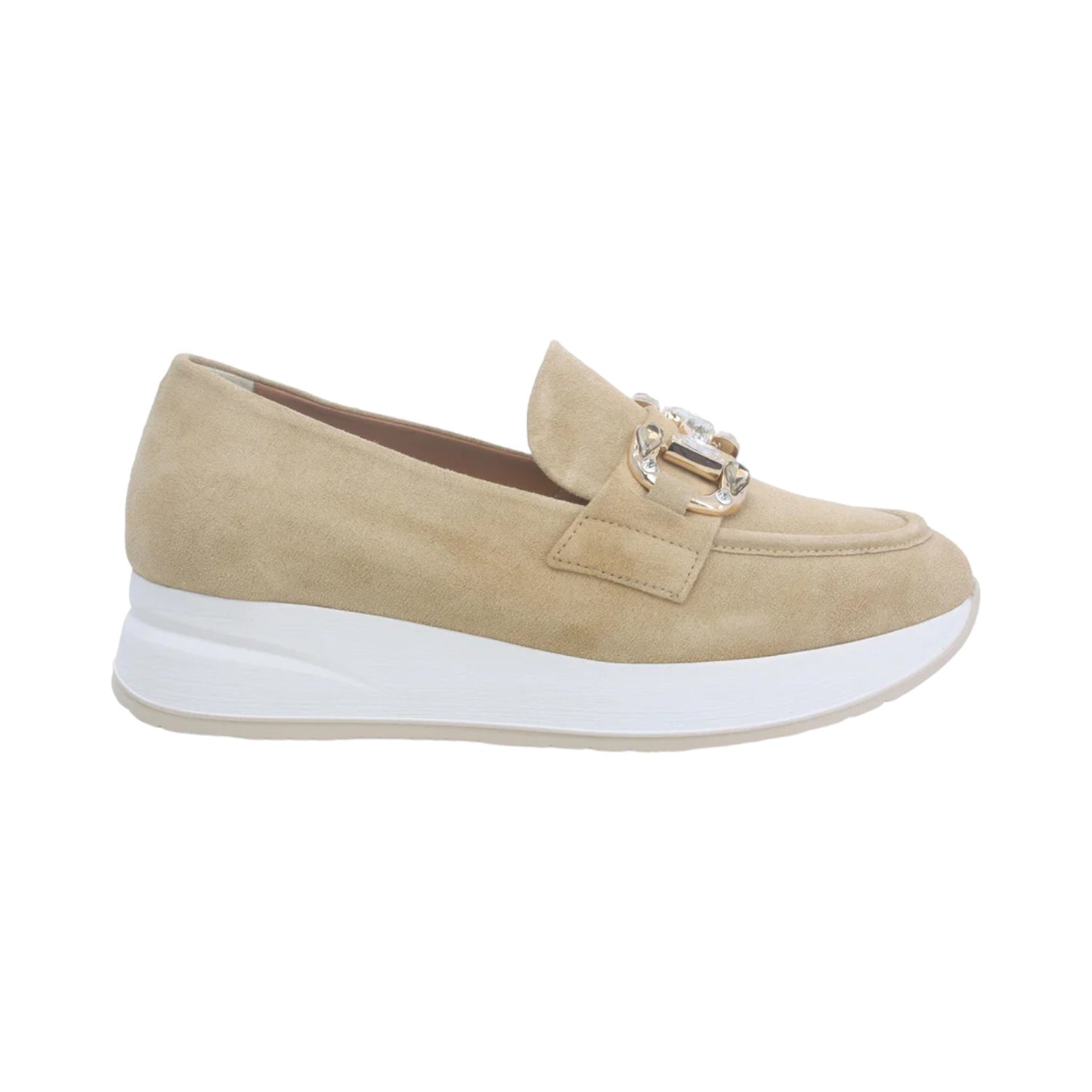 Melluso Mocassino Donna in Camoscio Coloniale con Zeppa 42