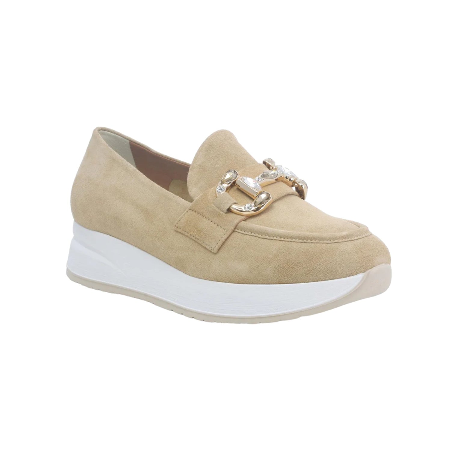 Melluso Mocassino Donna in Camoscio Coloniale con Zeppa 42