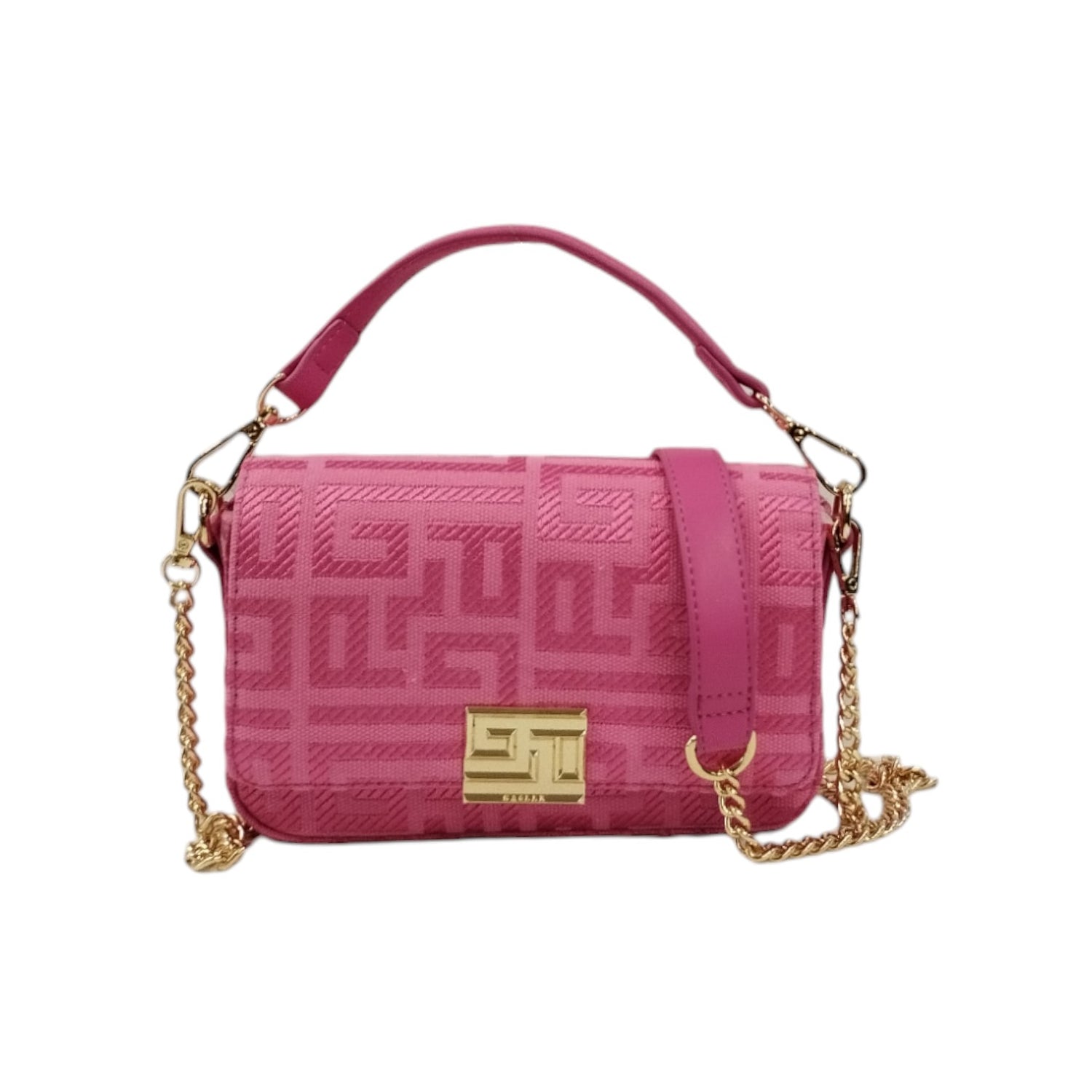 Gaelle Borsa a Mano Fucsia con Tracolla in Catena Dorata