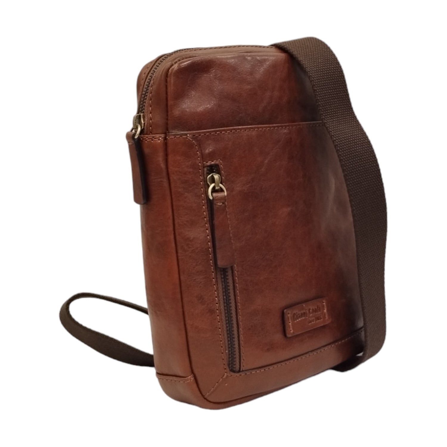 Gianni Conti Borsello Linea Simone Uomo in Pelle Cuoio