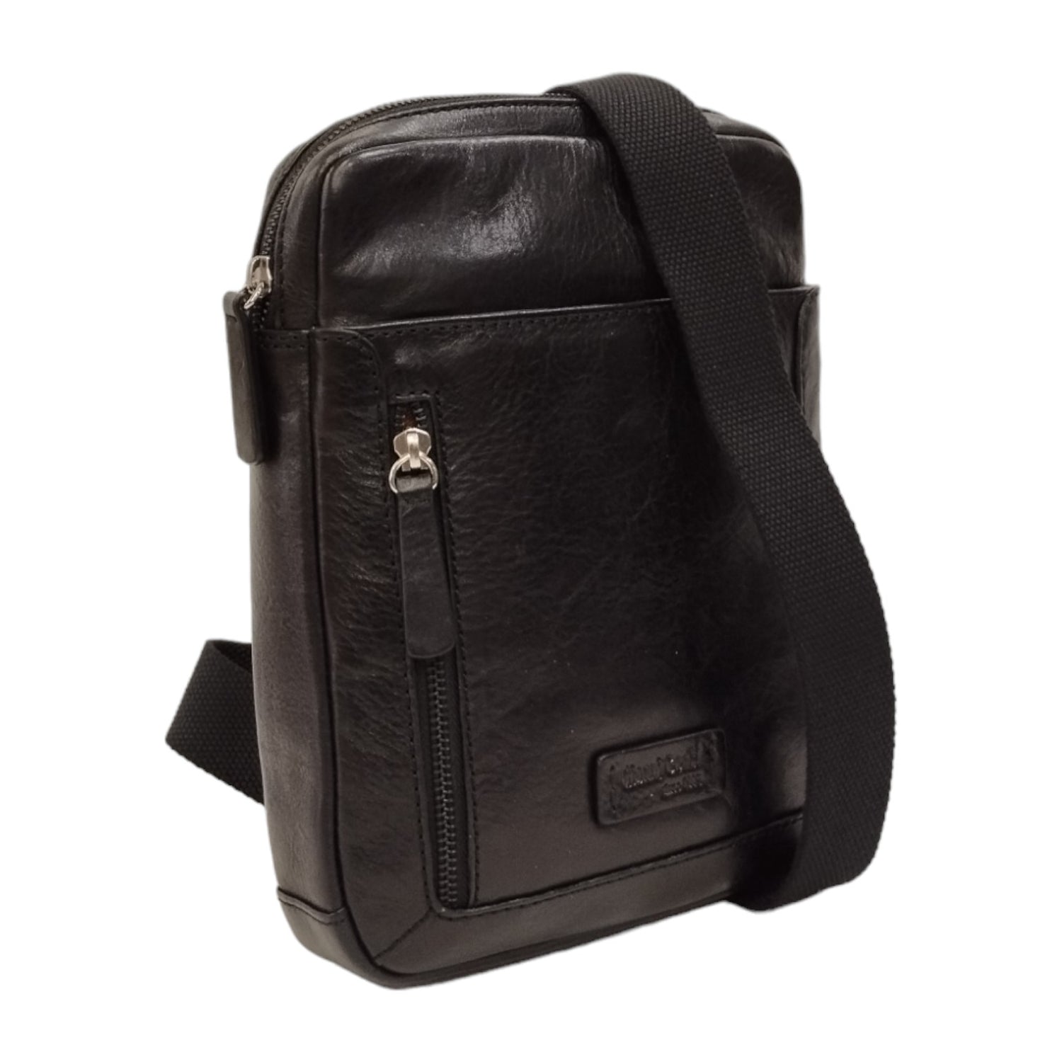 Gianni Conti Borsello Linea Simone Uomo in Pelle Nero