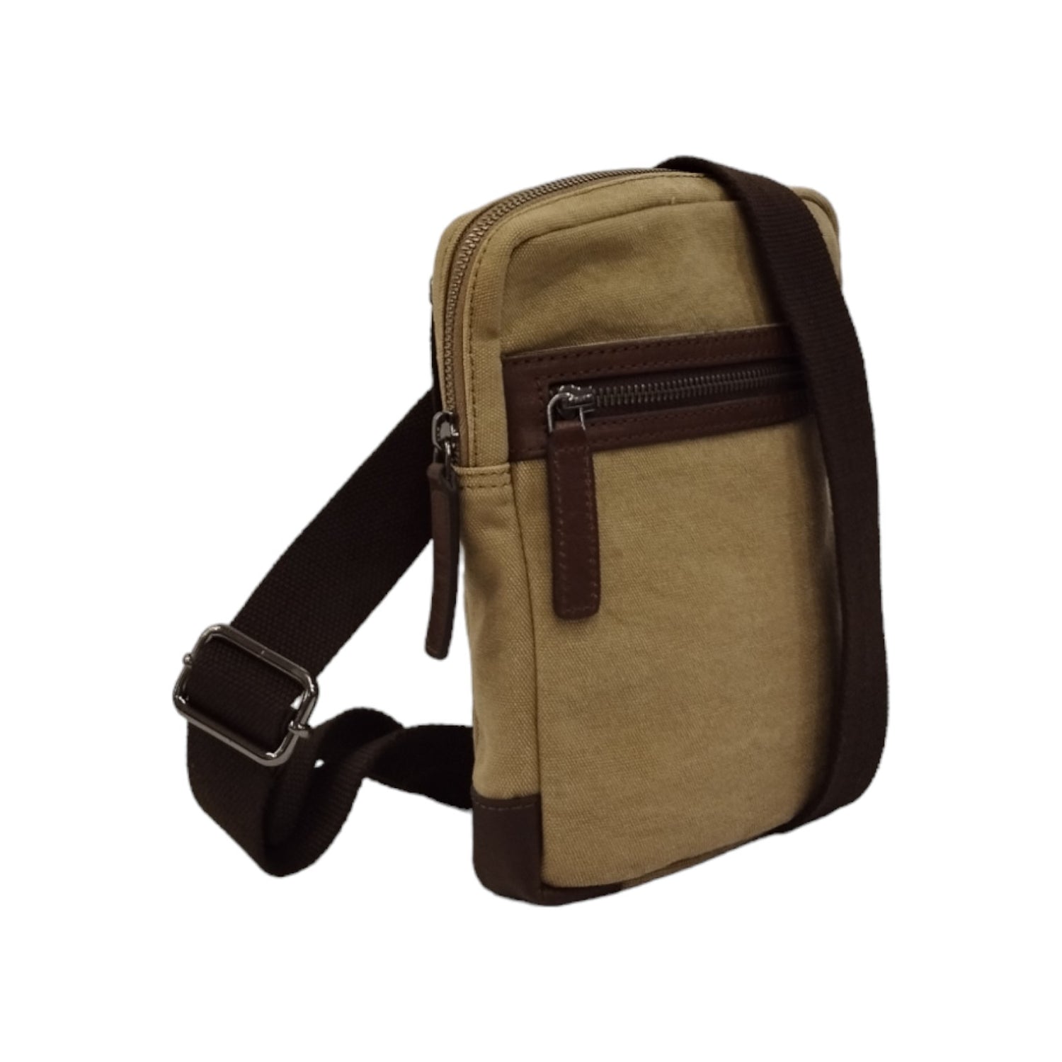 Gianni Conti Borsello Uomo in Tessuto e Pelle Tortora