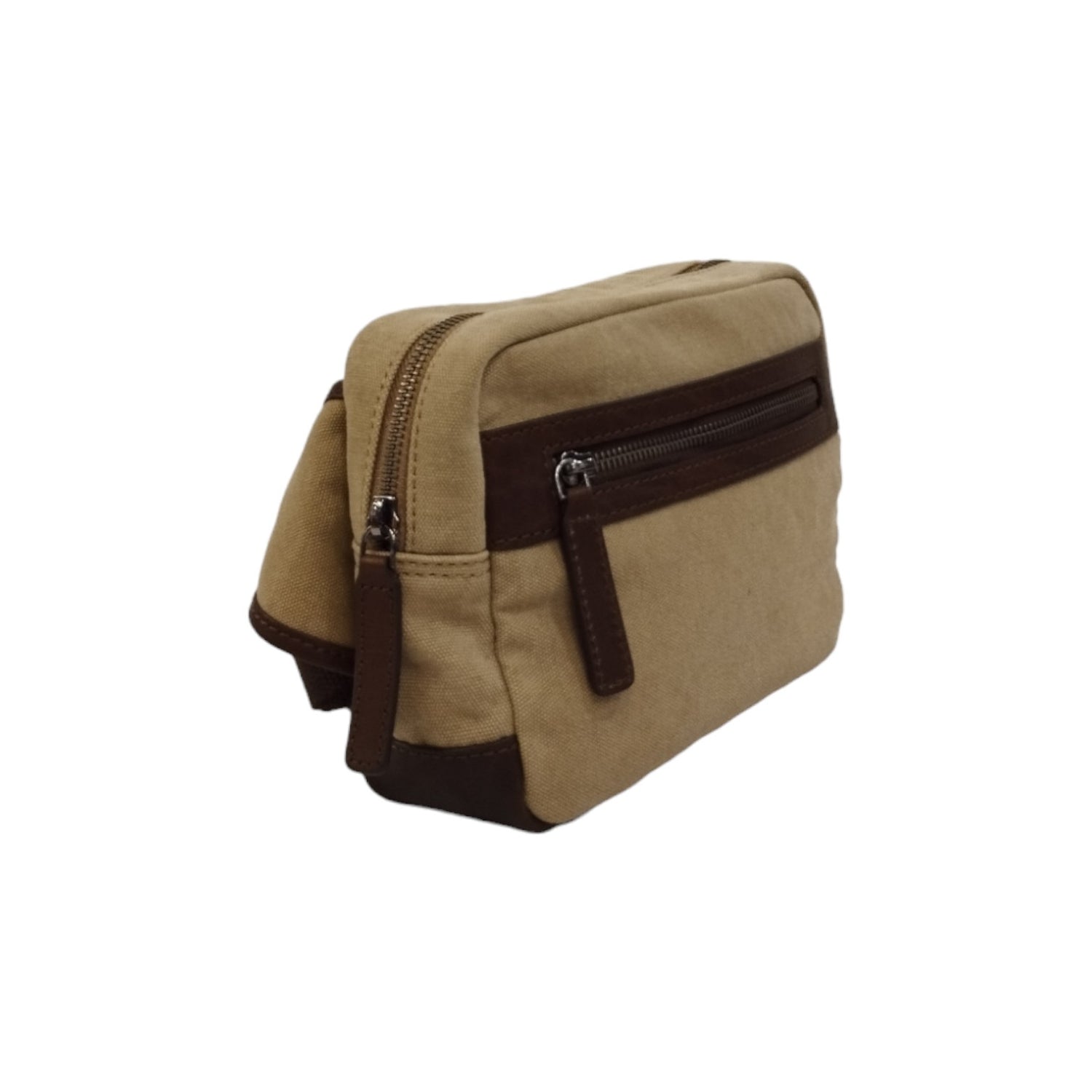 Gianni Conti Marsupio Uomo in Tessuto e Pelle Tortora