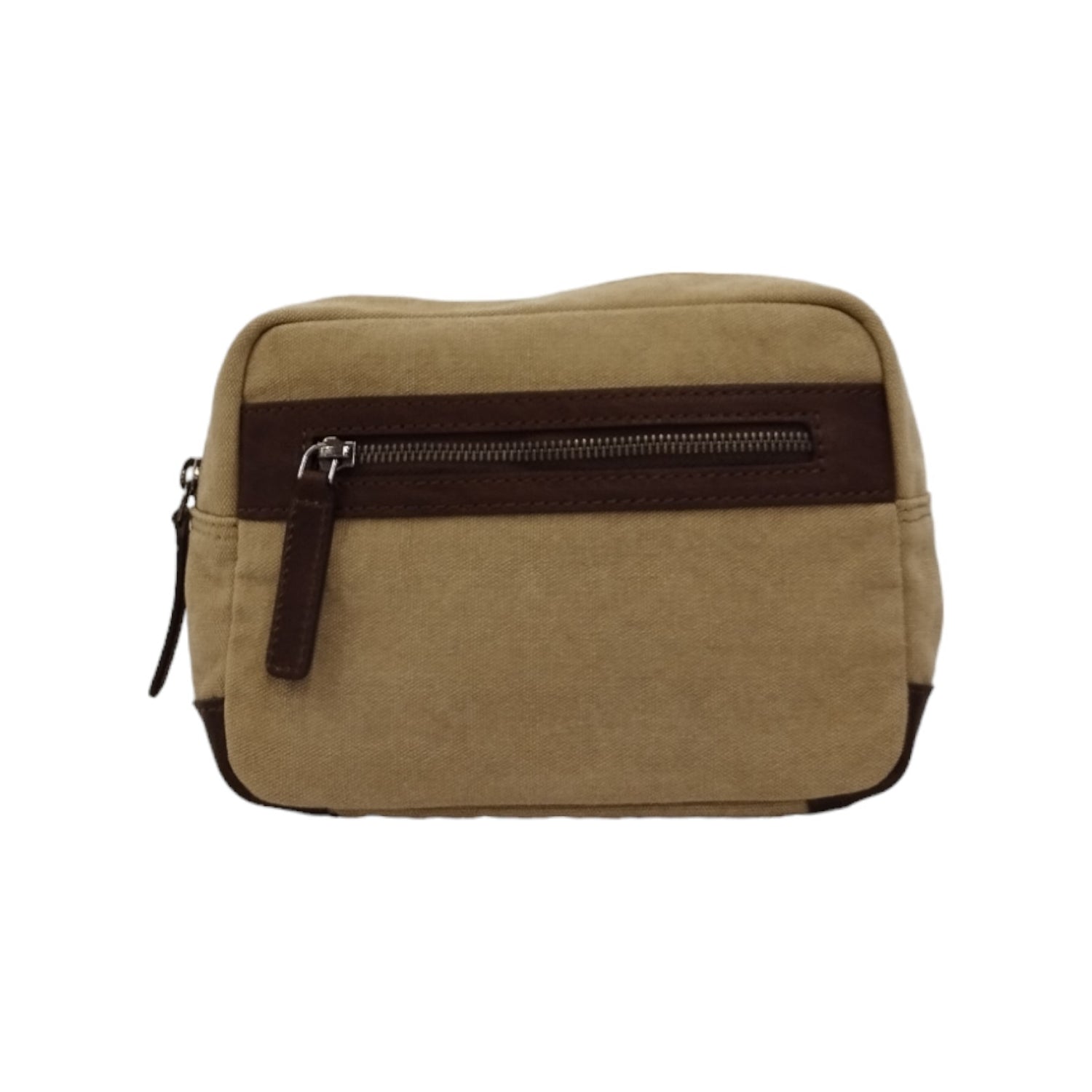 Gianni Conti Marsupio Uomo in Tessuto e Pelle Tortora